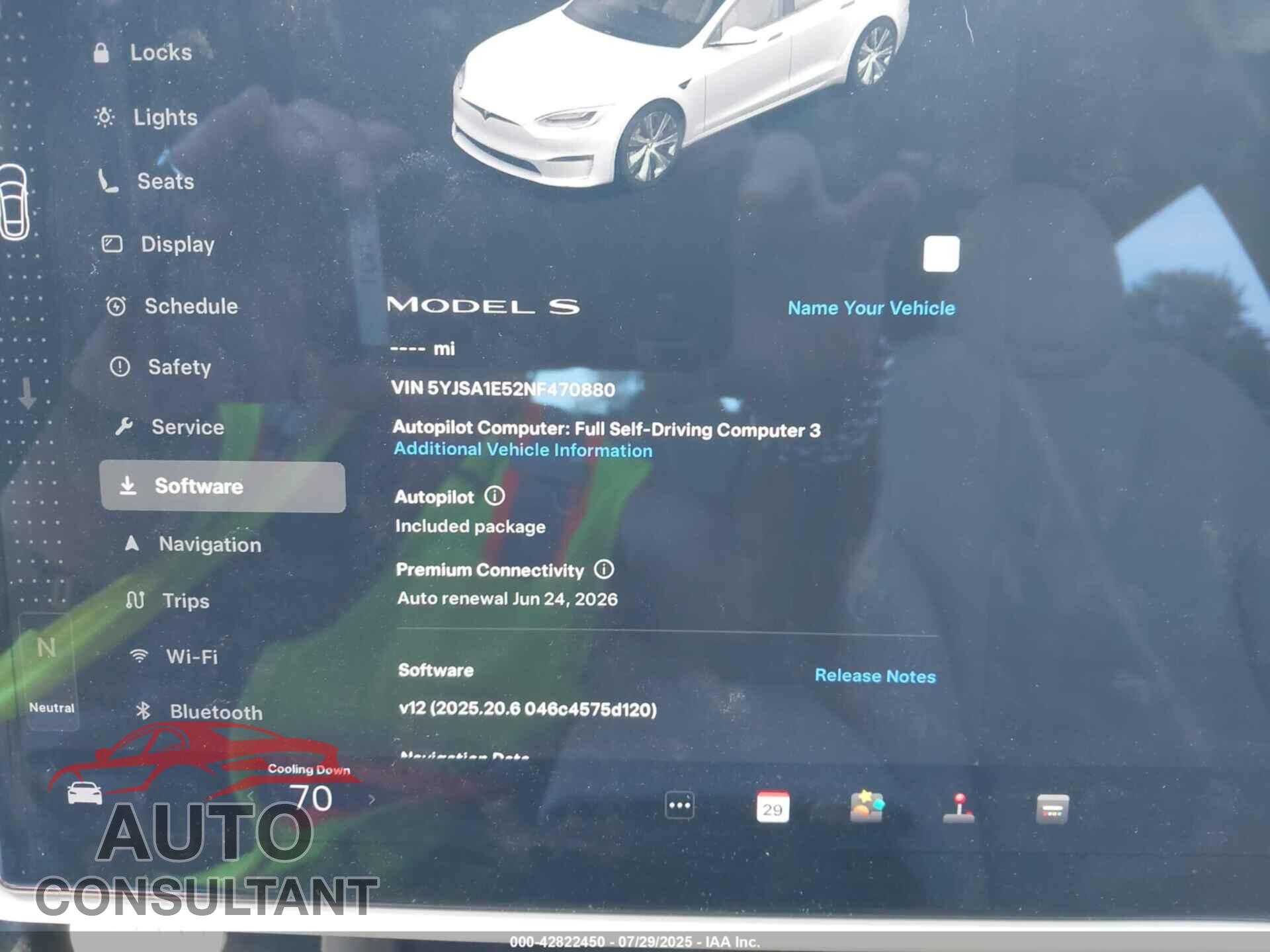 TESLA MODEL S 2022 - 5YJSA1E52NF470880