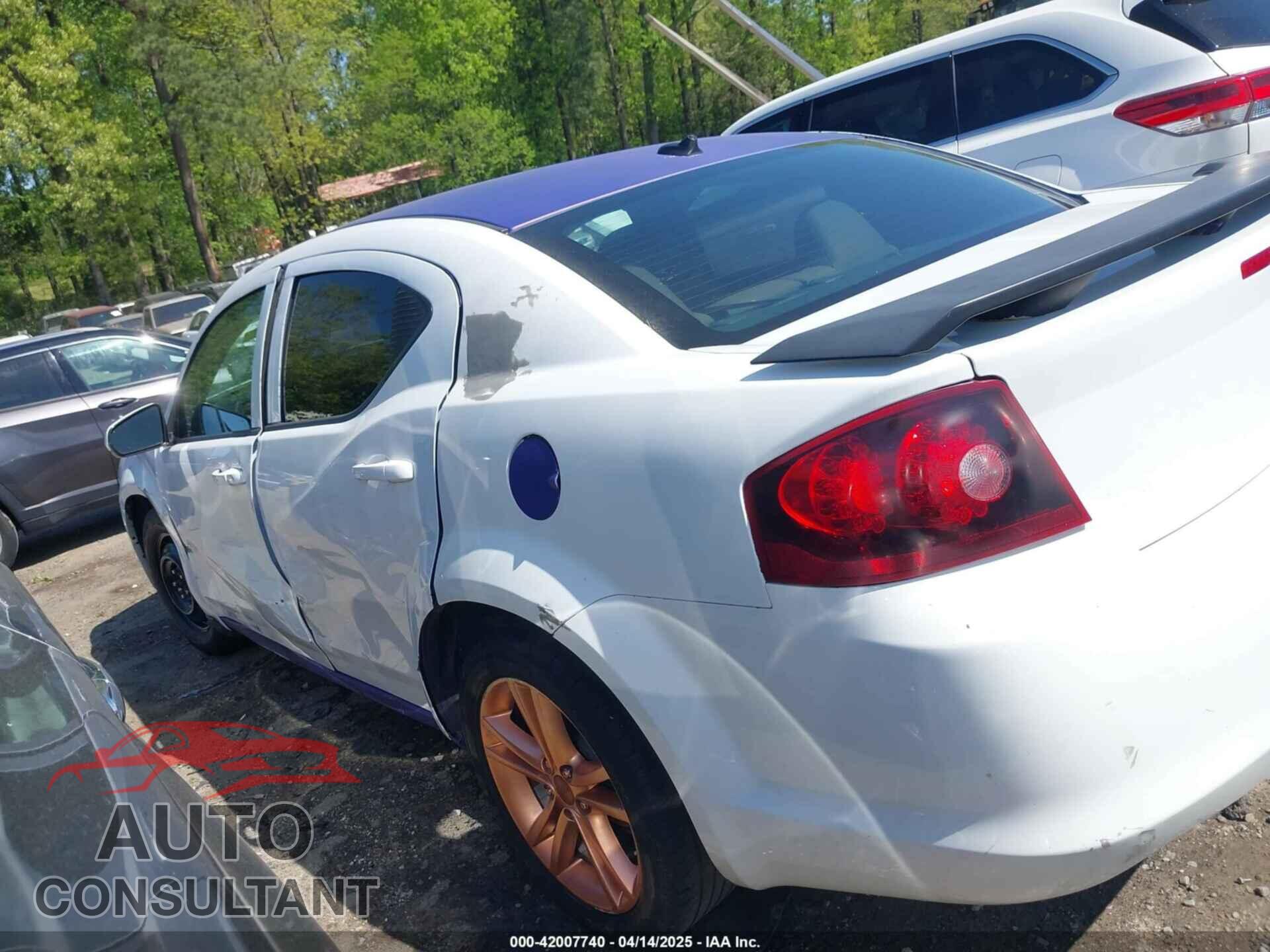 DODGE AVENGER 2013 - 1C3CDZCB2DN544550