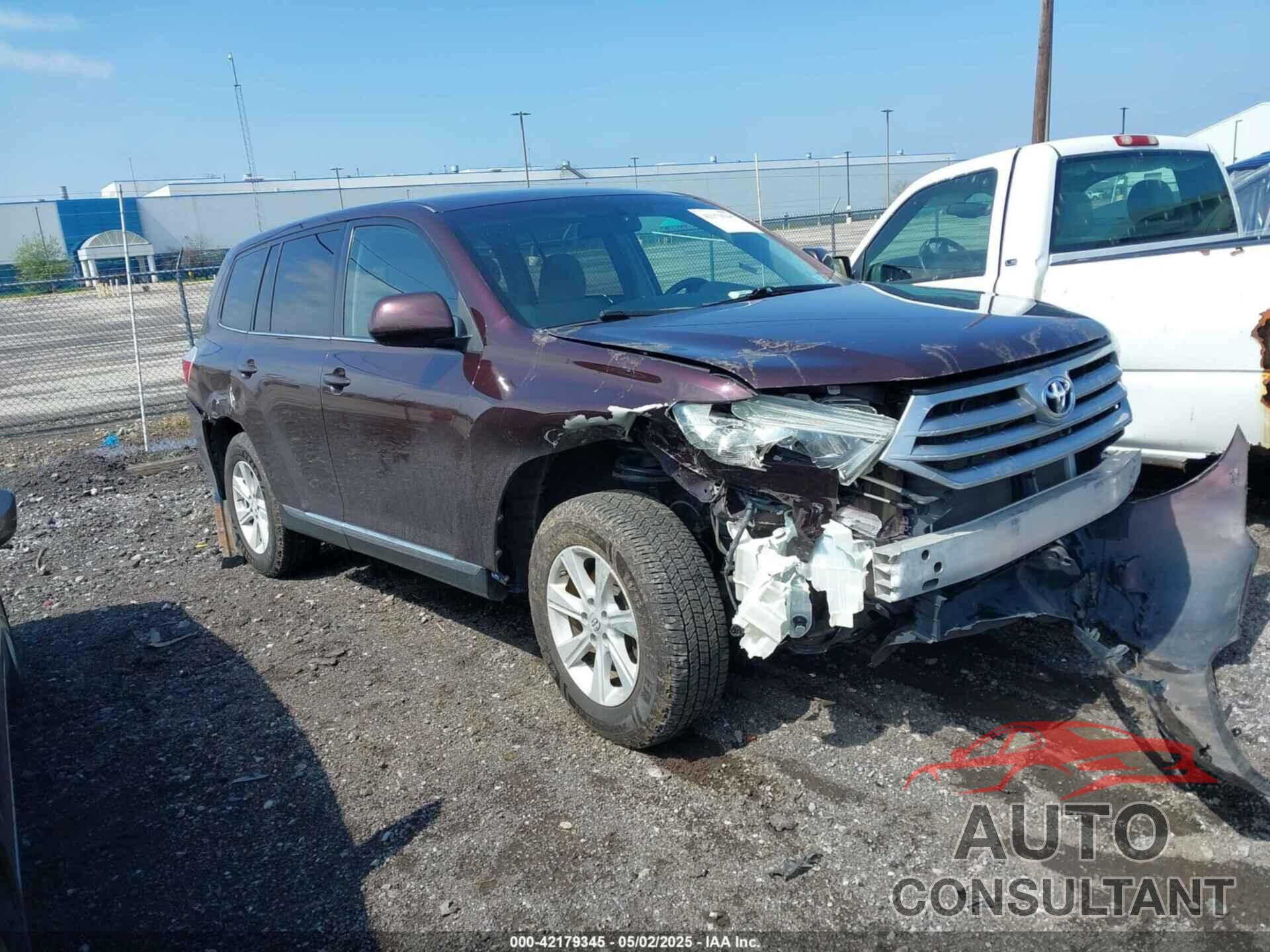 TOYOTA HIGHLANDER 2013 - 5TDZK3EH4DS109467