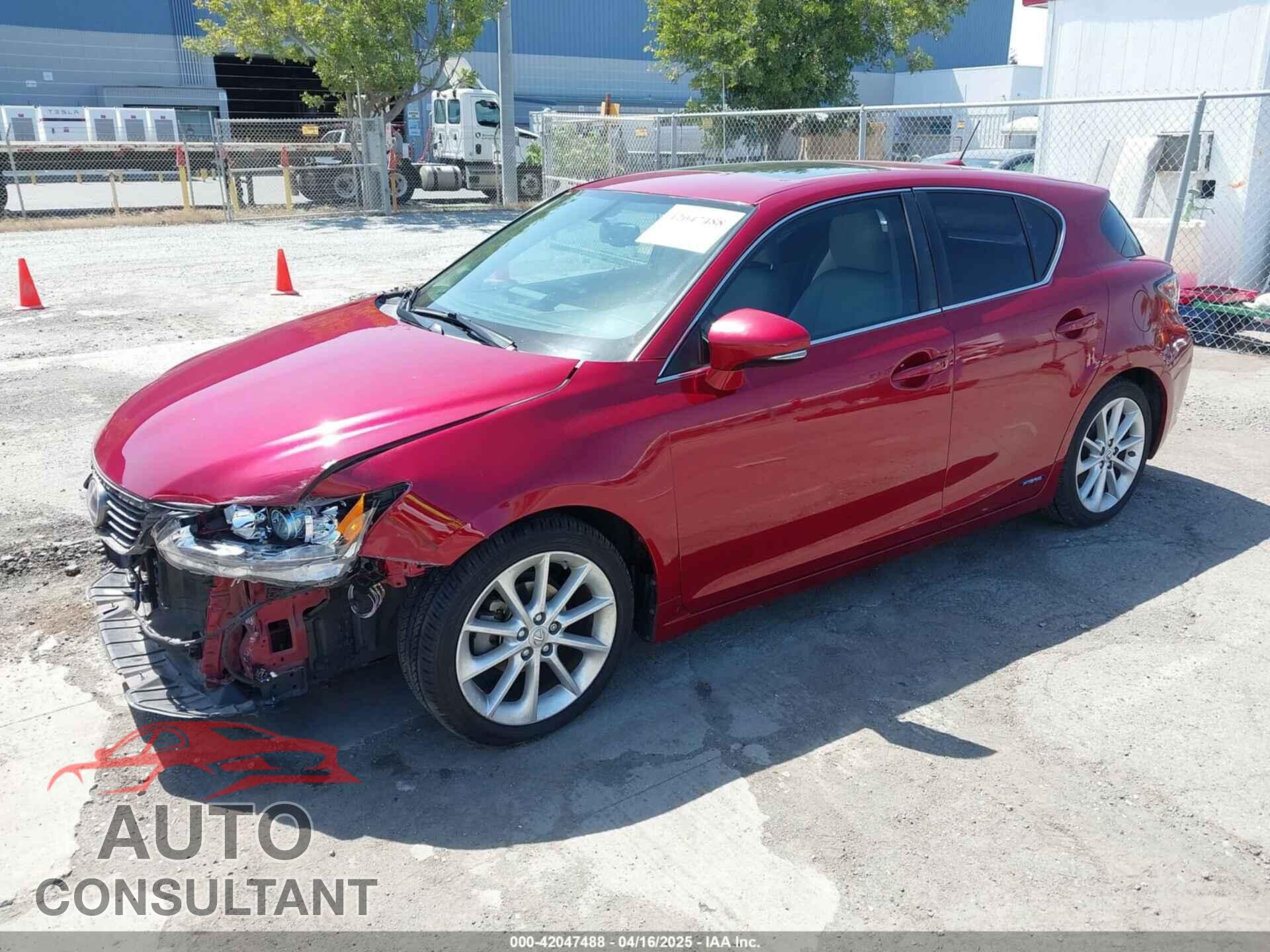 LEXUS CT 200H 2011 - JTHKD5BH6B2021857