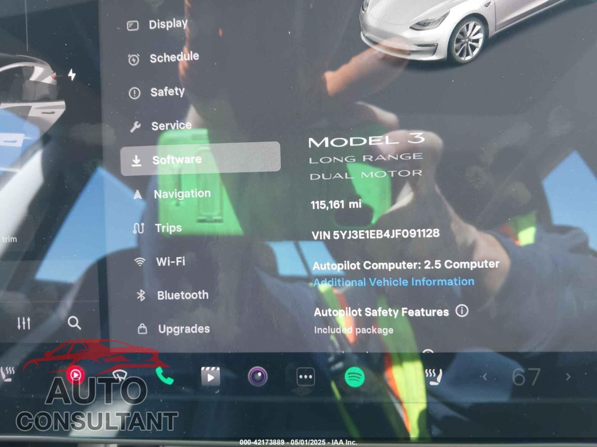 TESLA MODEL 3 2018 - 5YJ3E1EB4JF091128