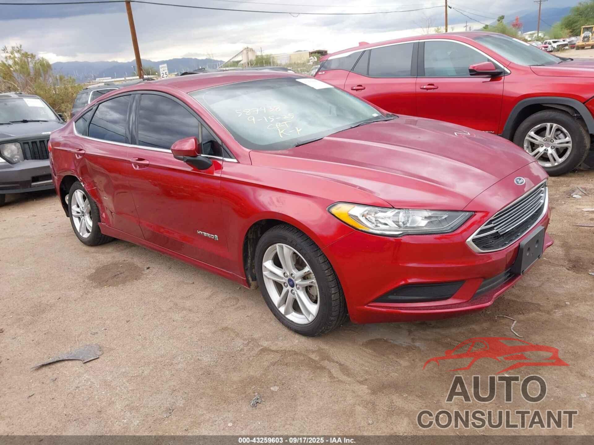 FORD FUSION HYBRID 2018 - 3FA6P0LUXJR173312
