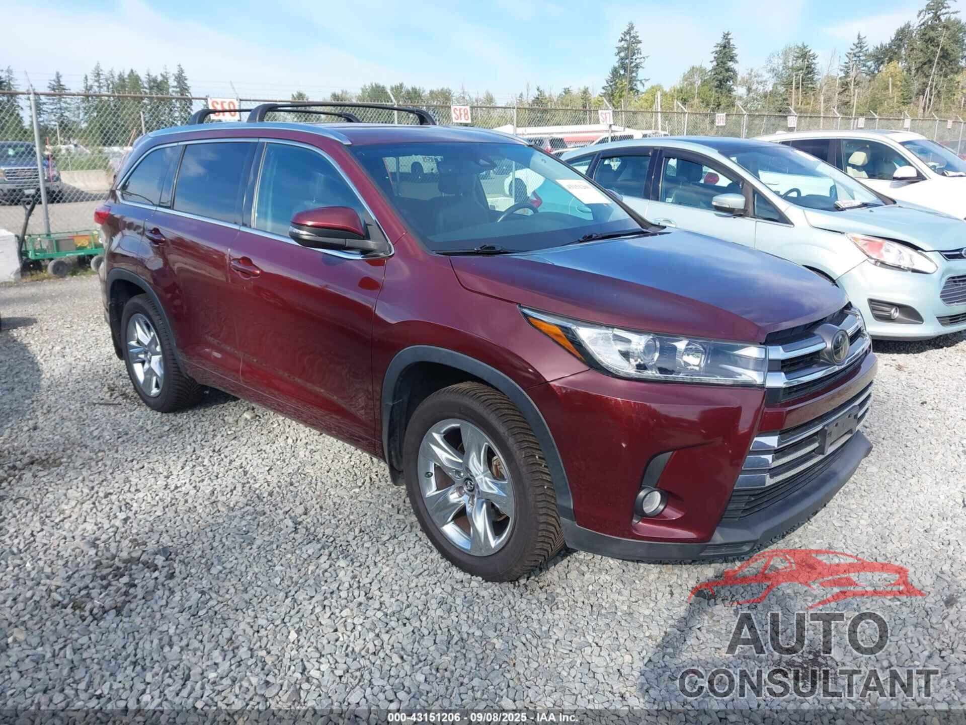 TOYOTA HIGHLANDER 2018 - 5TDDZRFH4JS487145