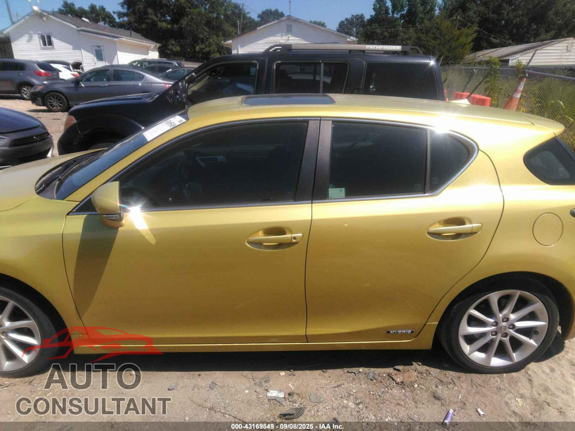 LEXUS CT 200H 2012 - JTHKD5BH5C2061882