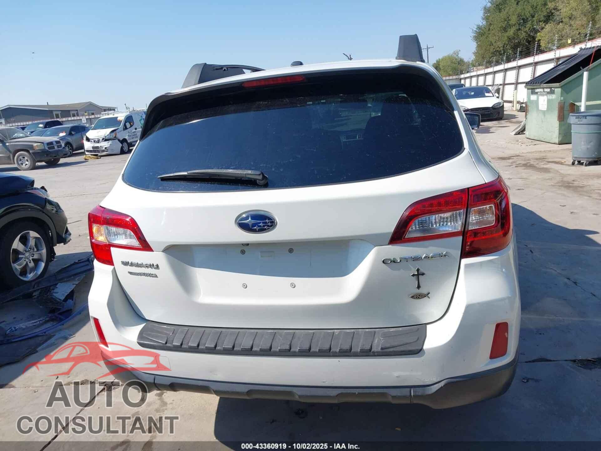 SUBARU OUTBACK 2015 - 4S4BSBCC6F3284886