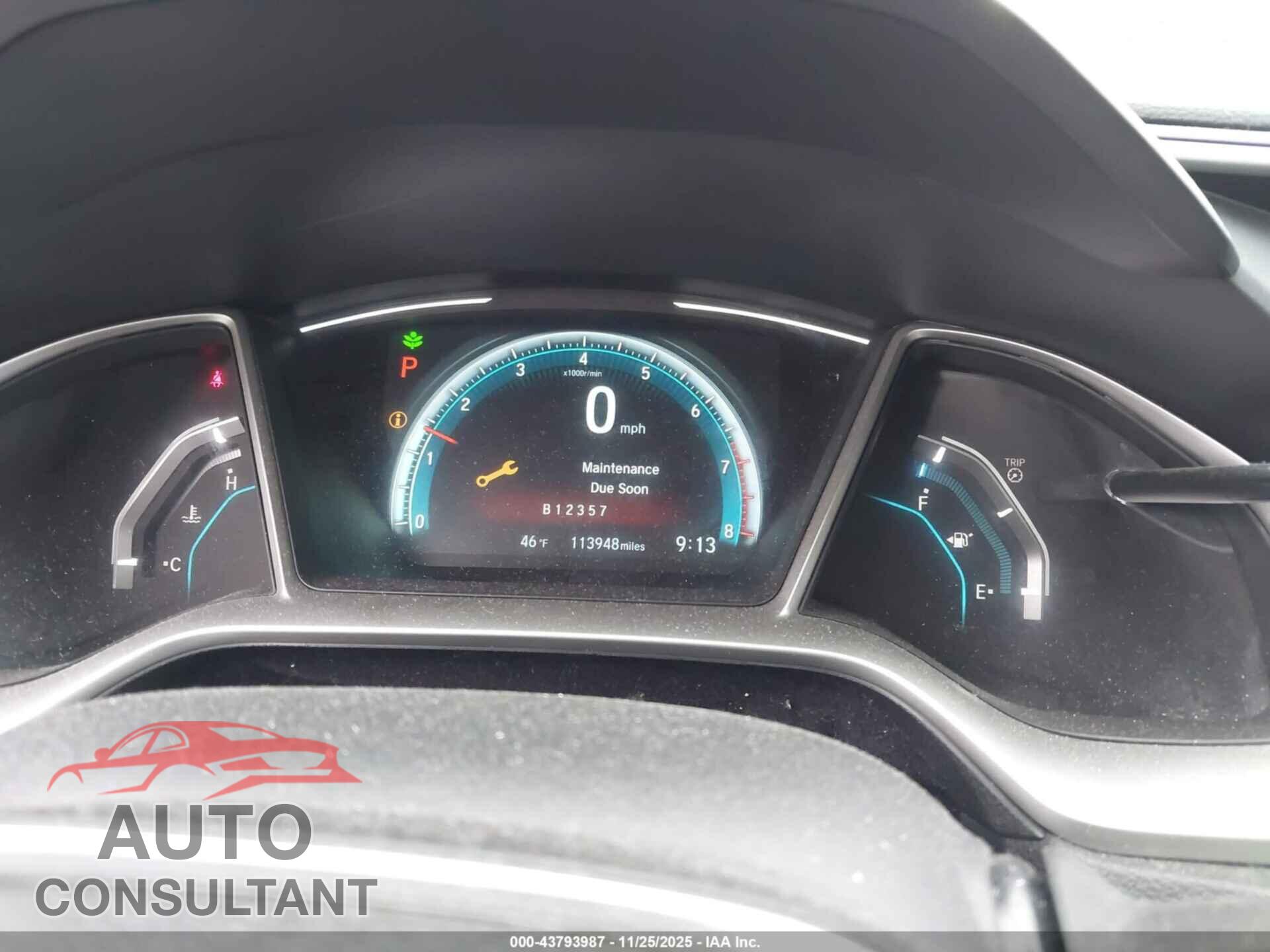 HONDA CIVIC 2017 - 19XFC2F78HE060547