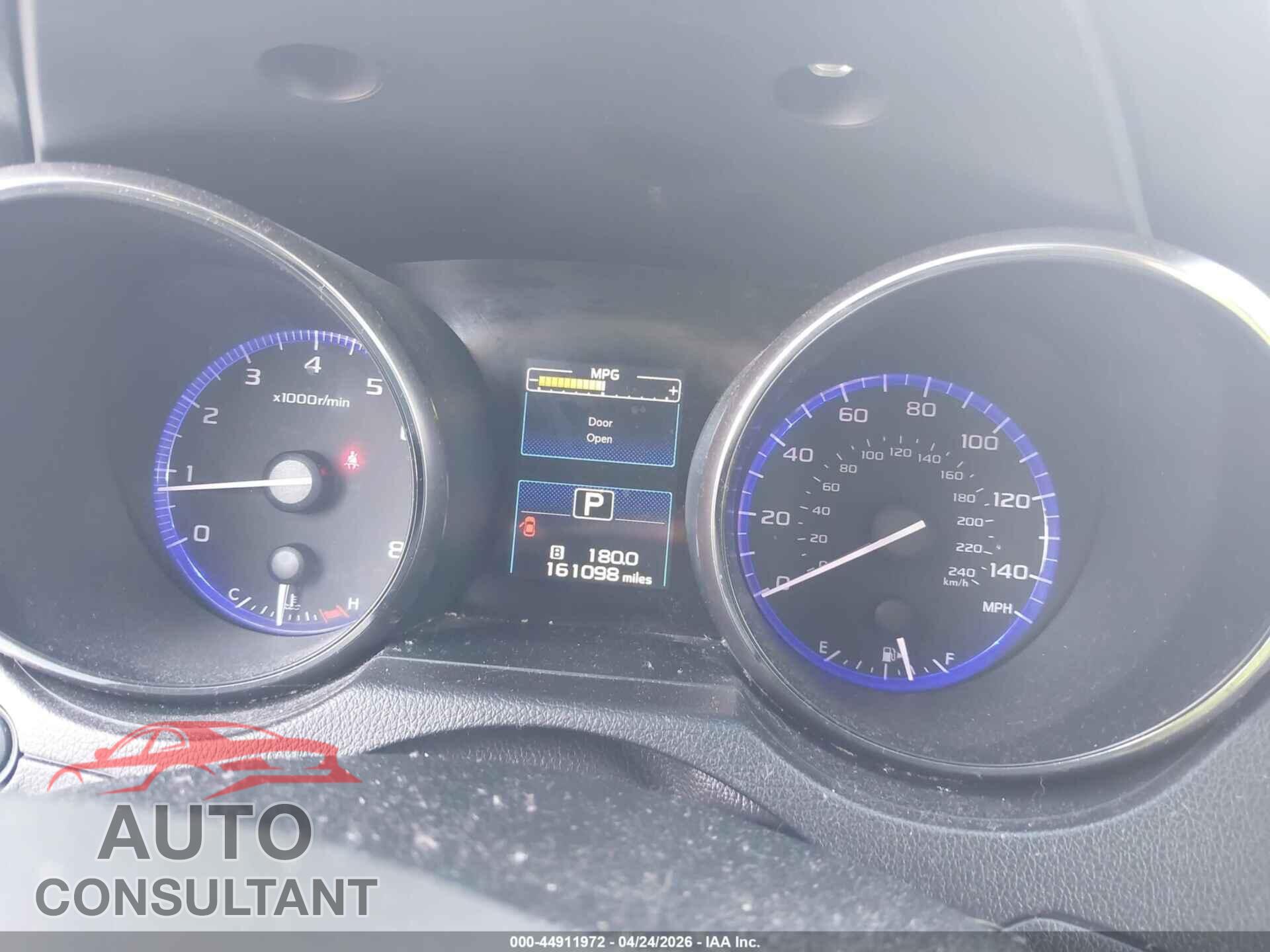 SUBARU OUTBACK 2016 - 4S4BSBDC7G3243652