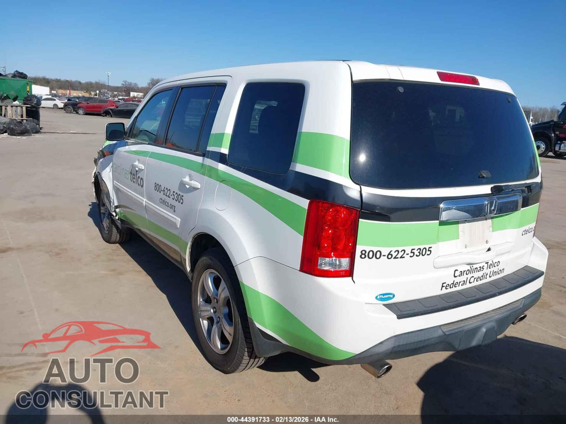 HONDA PILOT 2013 - 5FNYF3H63DB042987