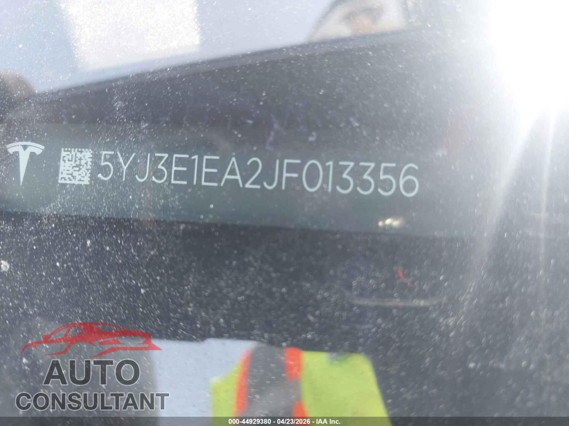 TESLA MODEL 3 2018 - 5YJ3E1EA2JF013356