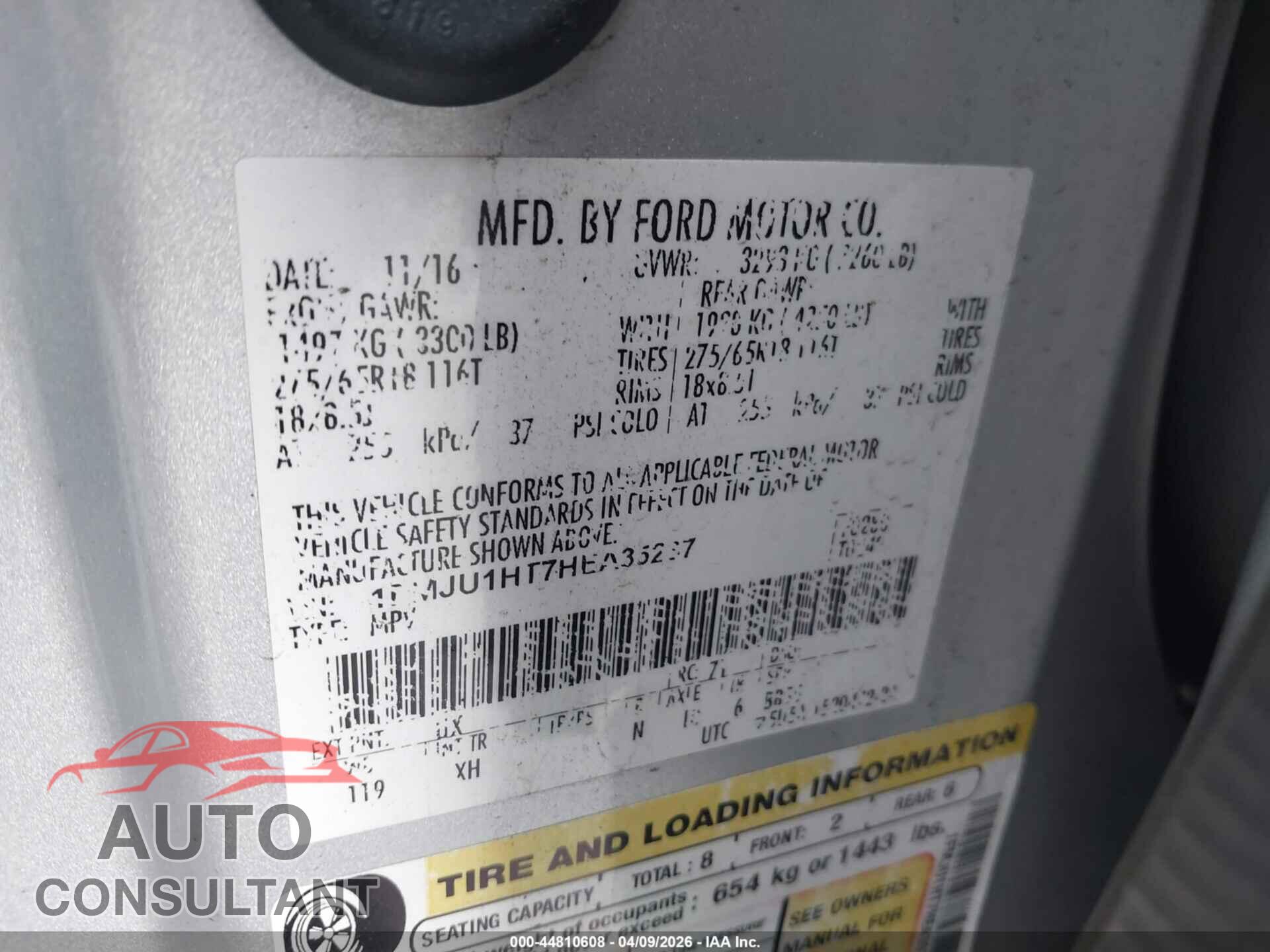 FORD EXPEDITION 2017 - 1FMJU1HT7HEA35237