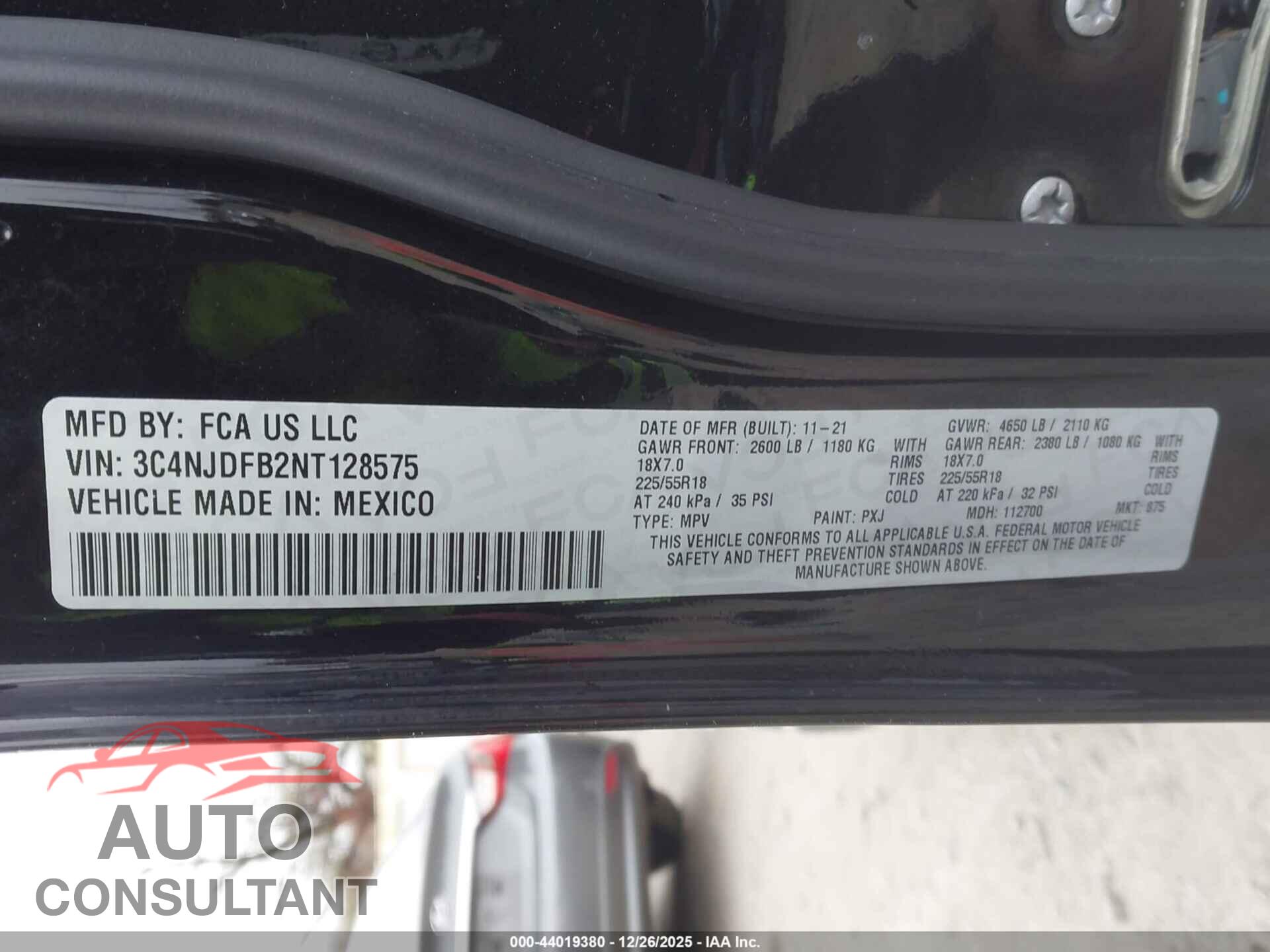 JEEP COMPASS 2022 - 3C4NJDFB2NT128575