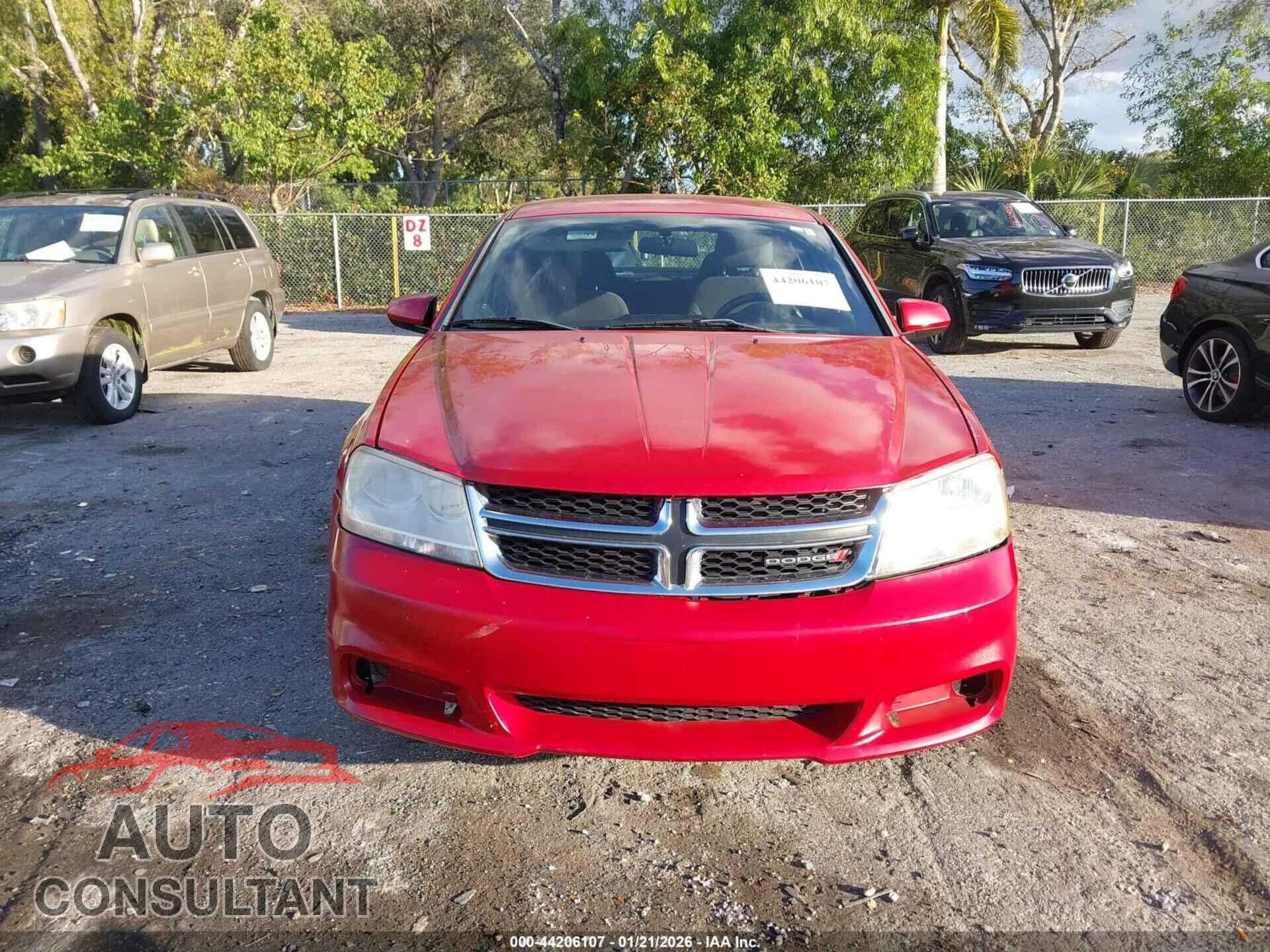 DODGE AVENGER 2012 - 1C3CDZCB5CN290699