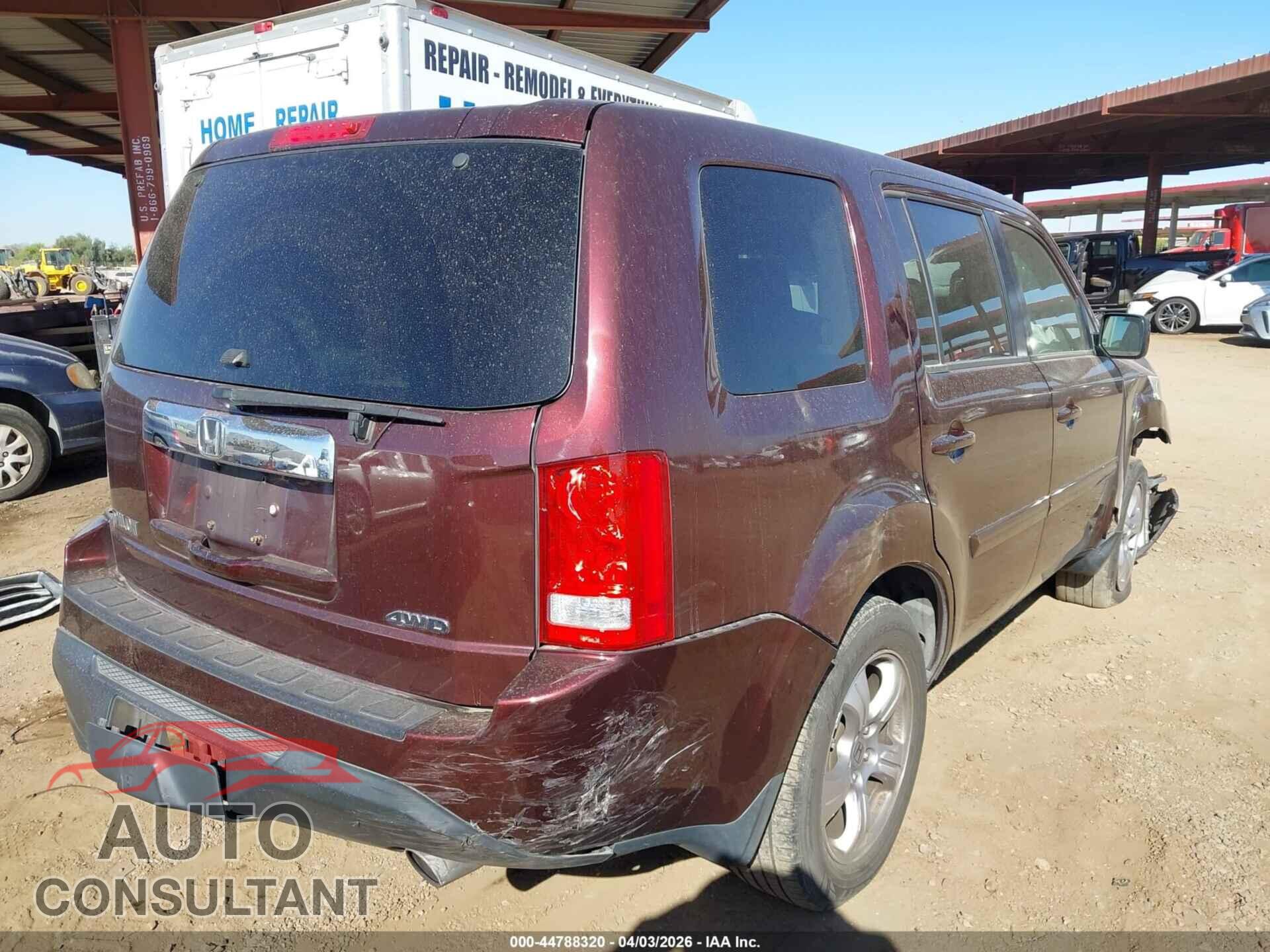 HONDA PILOT 2012 - 5FNYF4H62CB024324