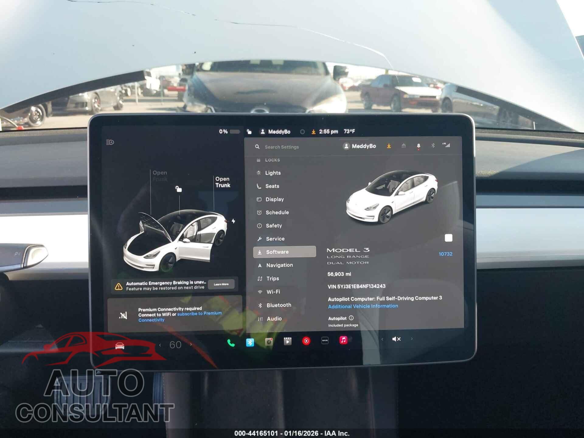 TESLA MODEL 3 2022 - 5YJ3E1EB4NF134243