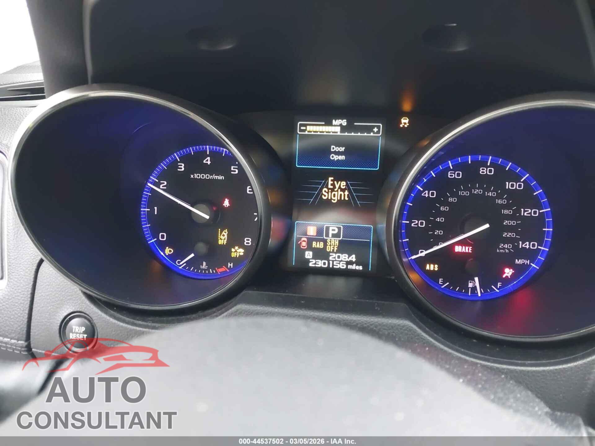 SUBARU OUTBACK 2018 - 4S4BSANC9J3293534