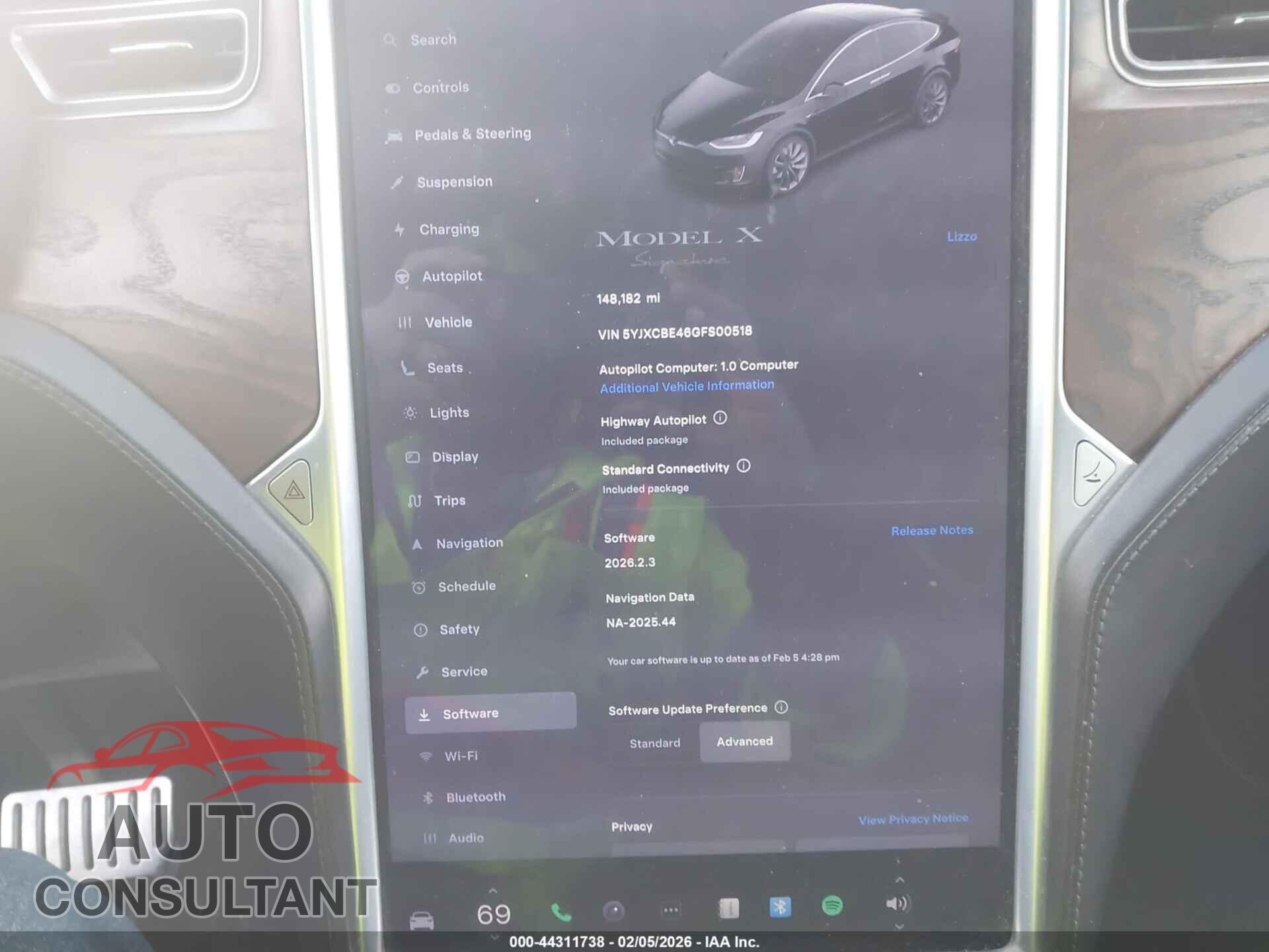 TESLA MODEL X 2016 - 5YJXCBE46GFS00518