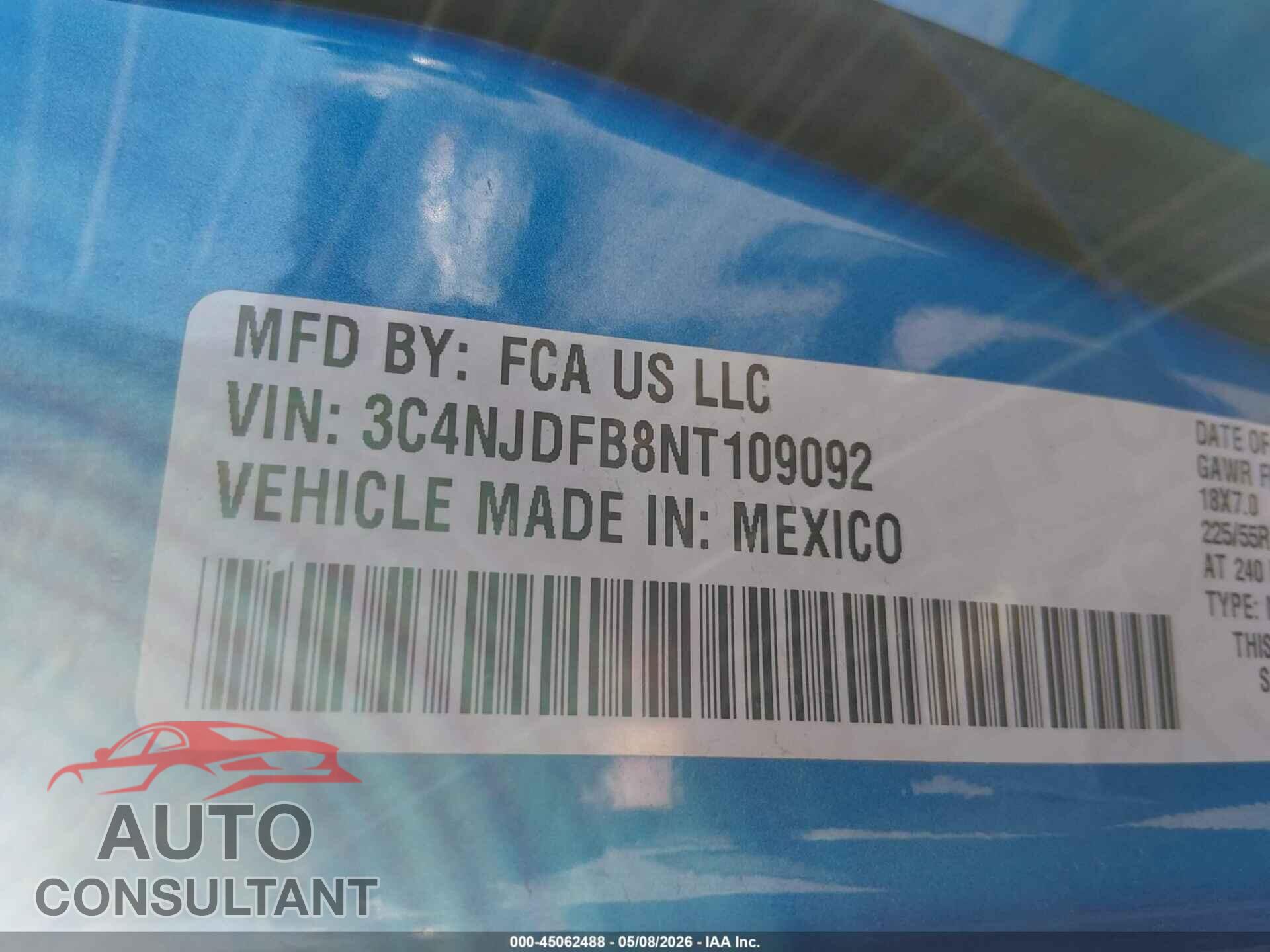 JEEP COMPASS 2022 - 3C4NJDFB8NT109092
