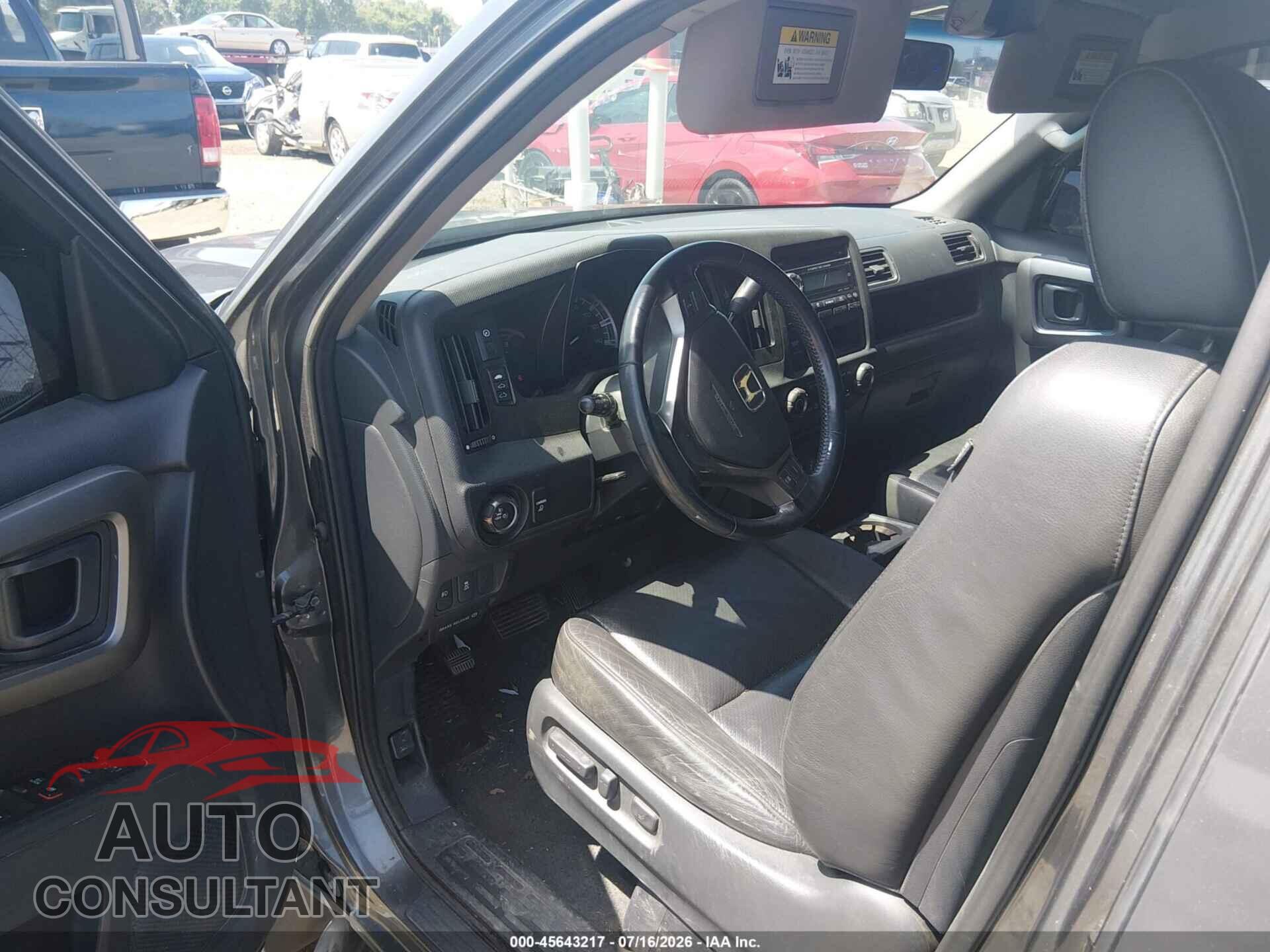 HONDA RIDGELINE 2012 - 5FPYK1F51CB457970