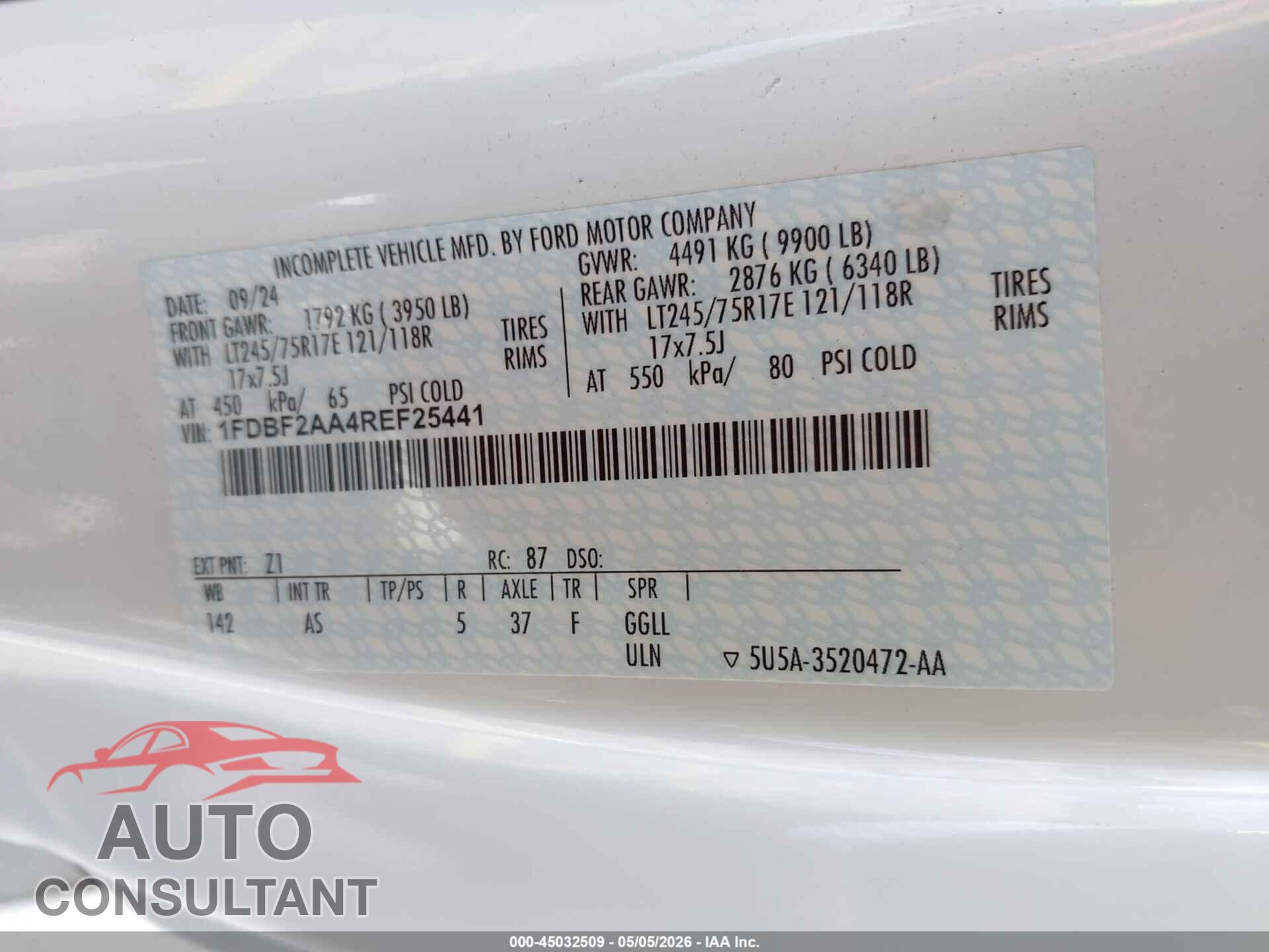 FORD F-250 2024 - 1FDBF2AA4REF25441