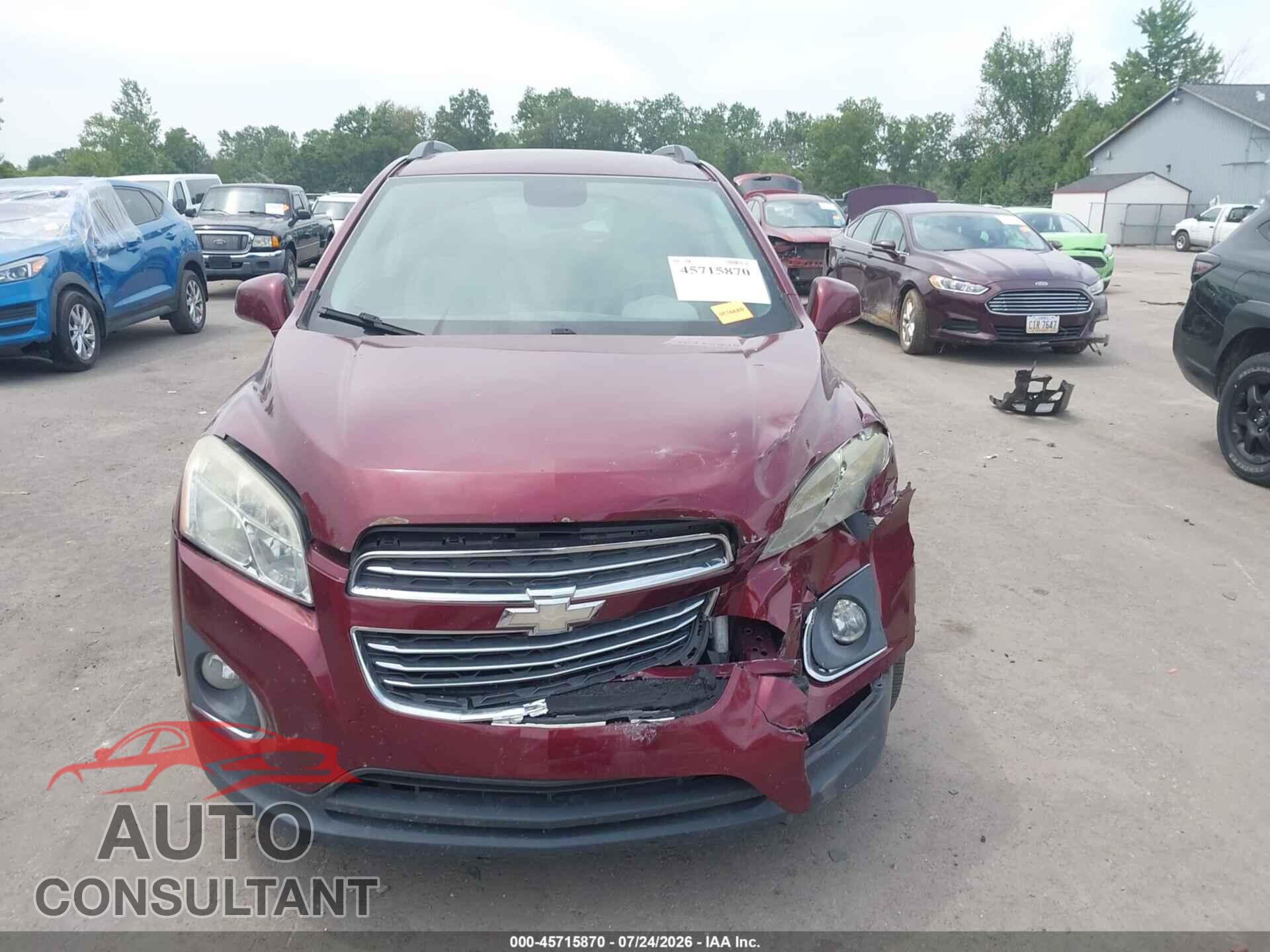 CHEVROLET TRAX 2016 - 3GNCJMSB7GL166360