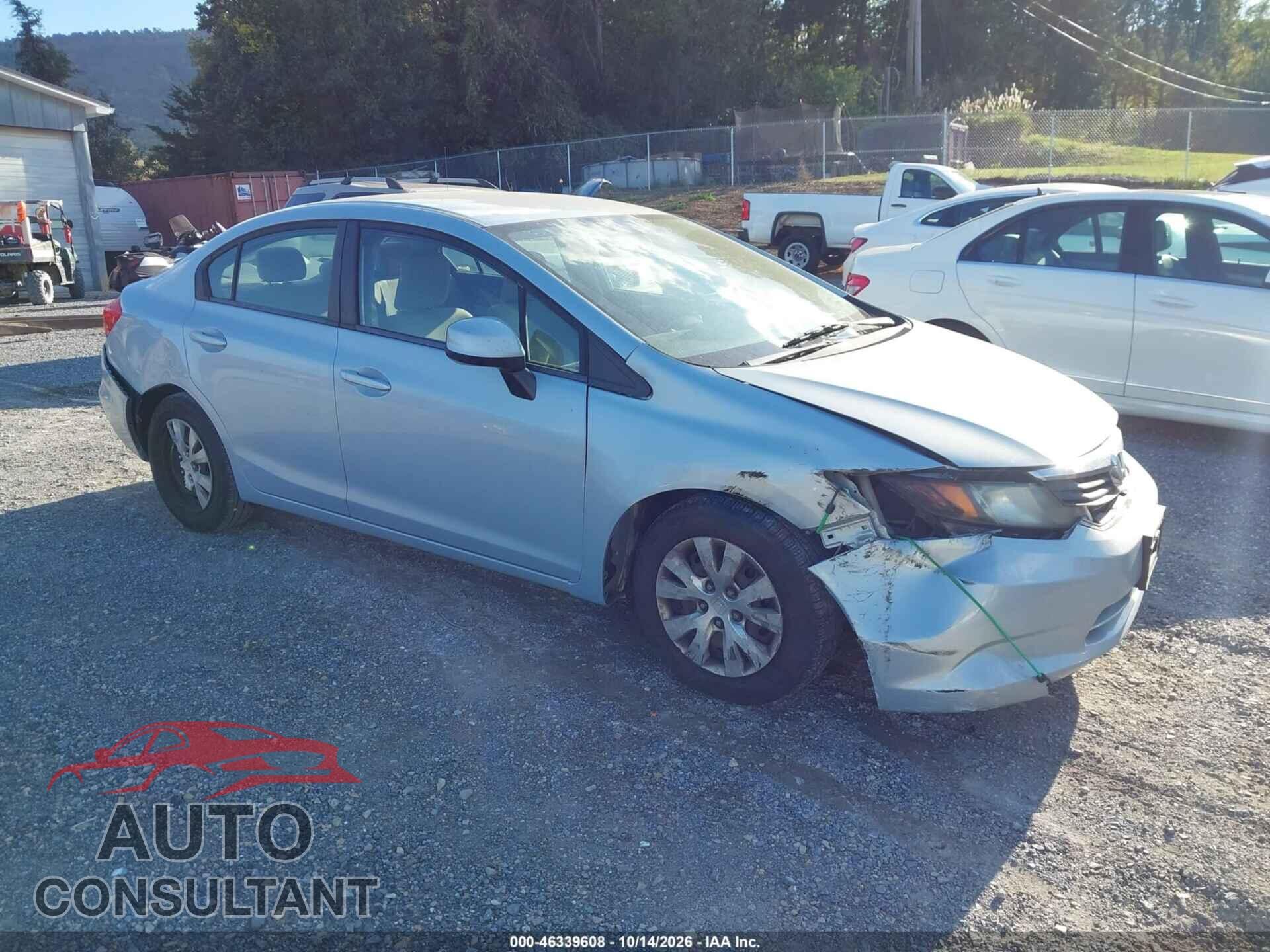 HONDA CIVIC 2012 - 19XFB2F56CE082668
