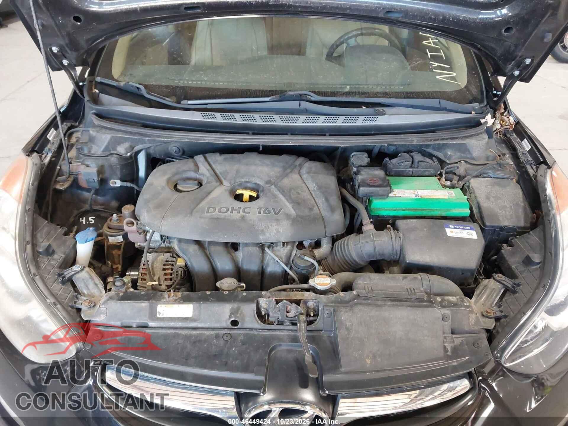 HYUNDAI ELANTRA 2012 - KMHDH4AE6CU181514