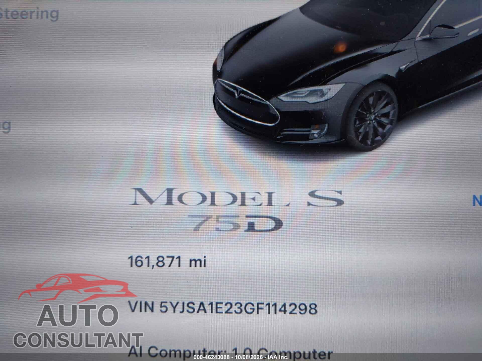TESLA MODEL S 2016 - 5YJSA1E23GF114298