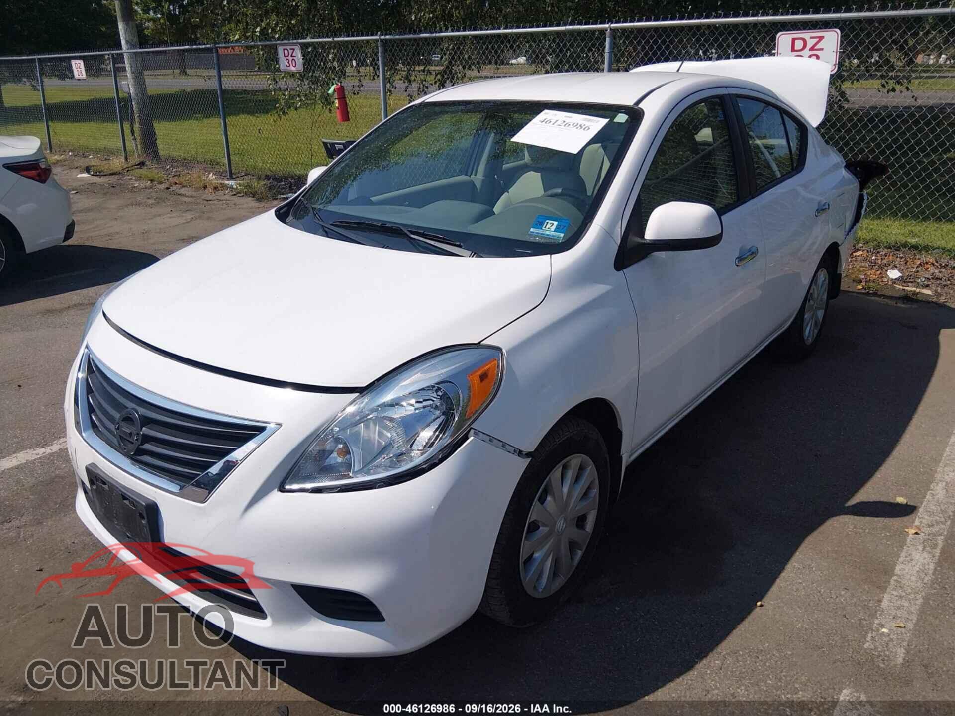 NISSAN VERSA 2012 - 3N1CN7AP1CL929790