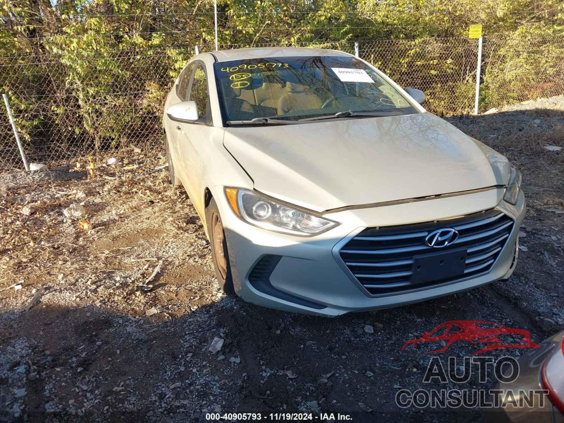 HYUNDAI ELANTRA 2017 - 5NPD74LF9HH202886