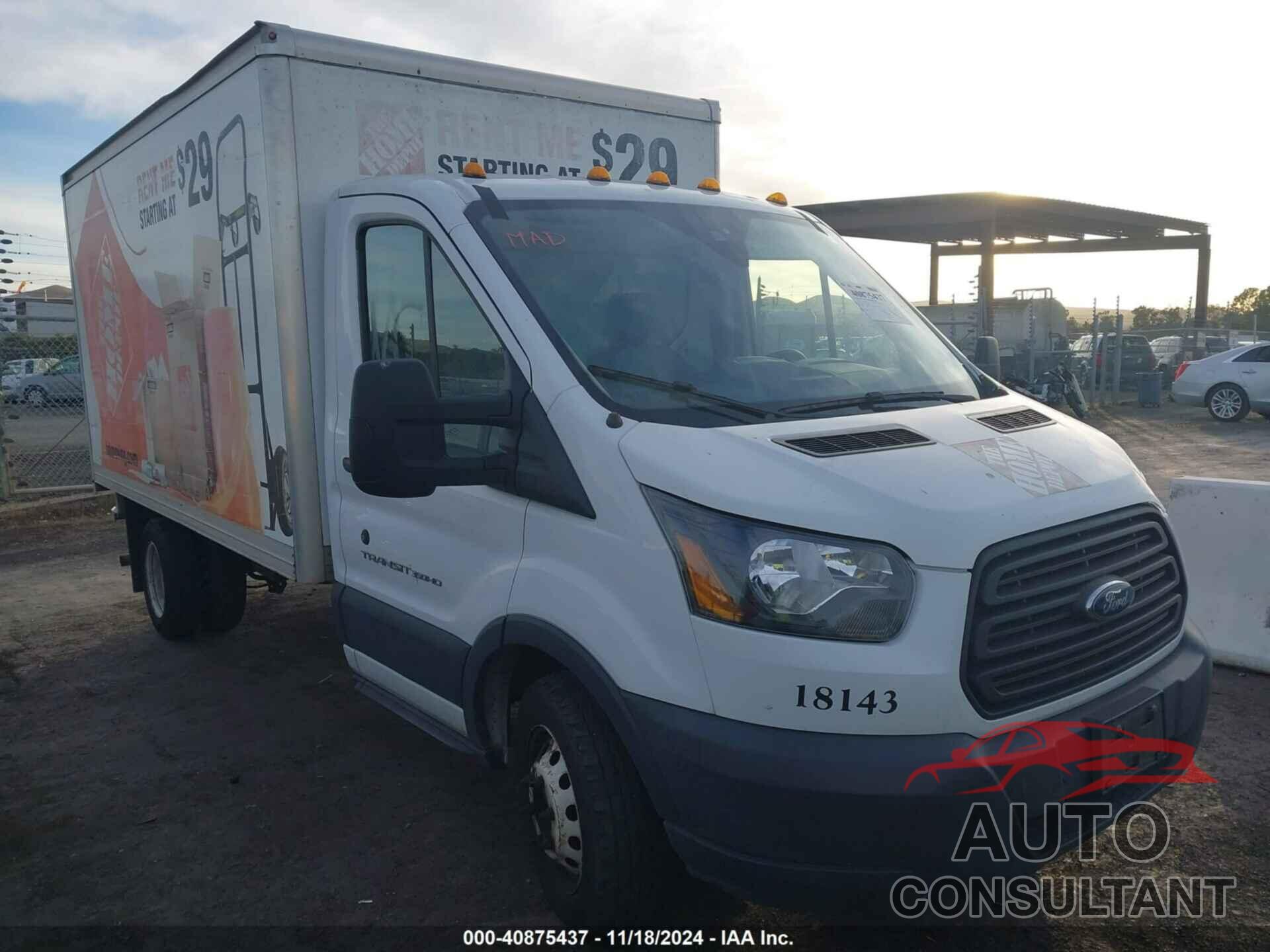 FORD TRANSIT-350 CAB 2018 - 1FDBF8ZM3JKA69715