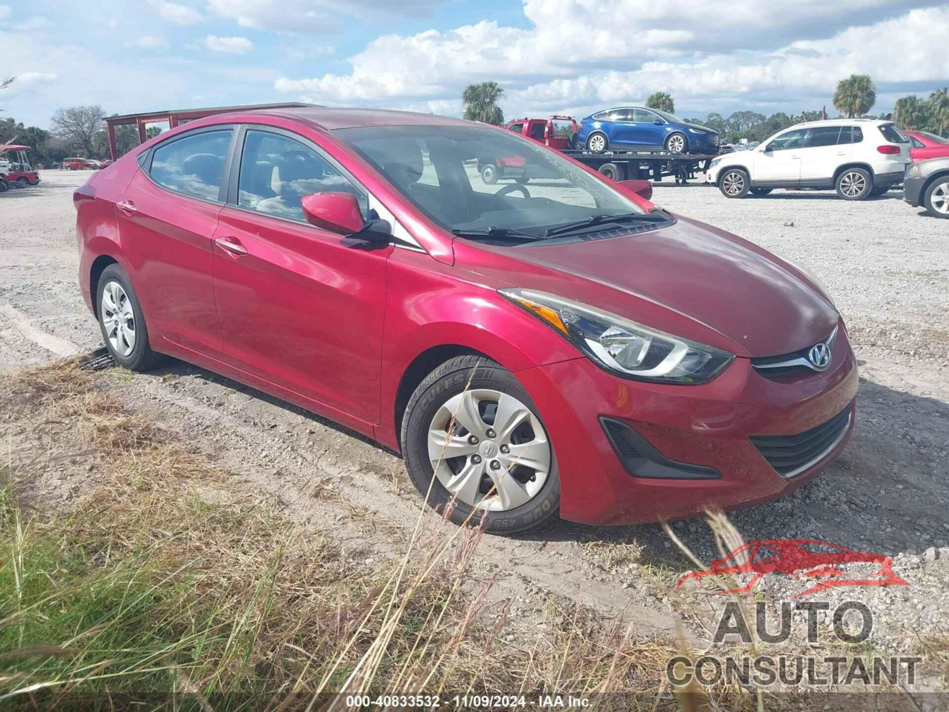 HYUNDAI ELANTRA 2016 - 5NPDH4AE3GH781945