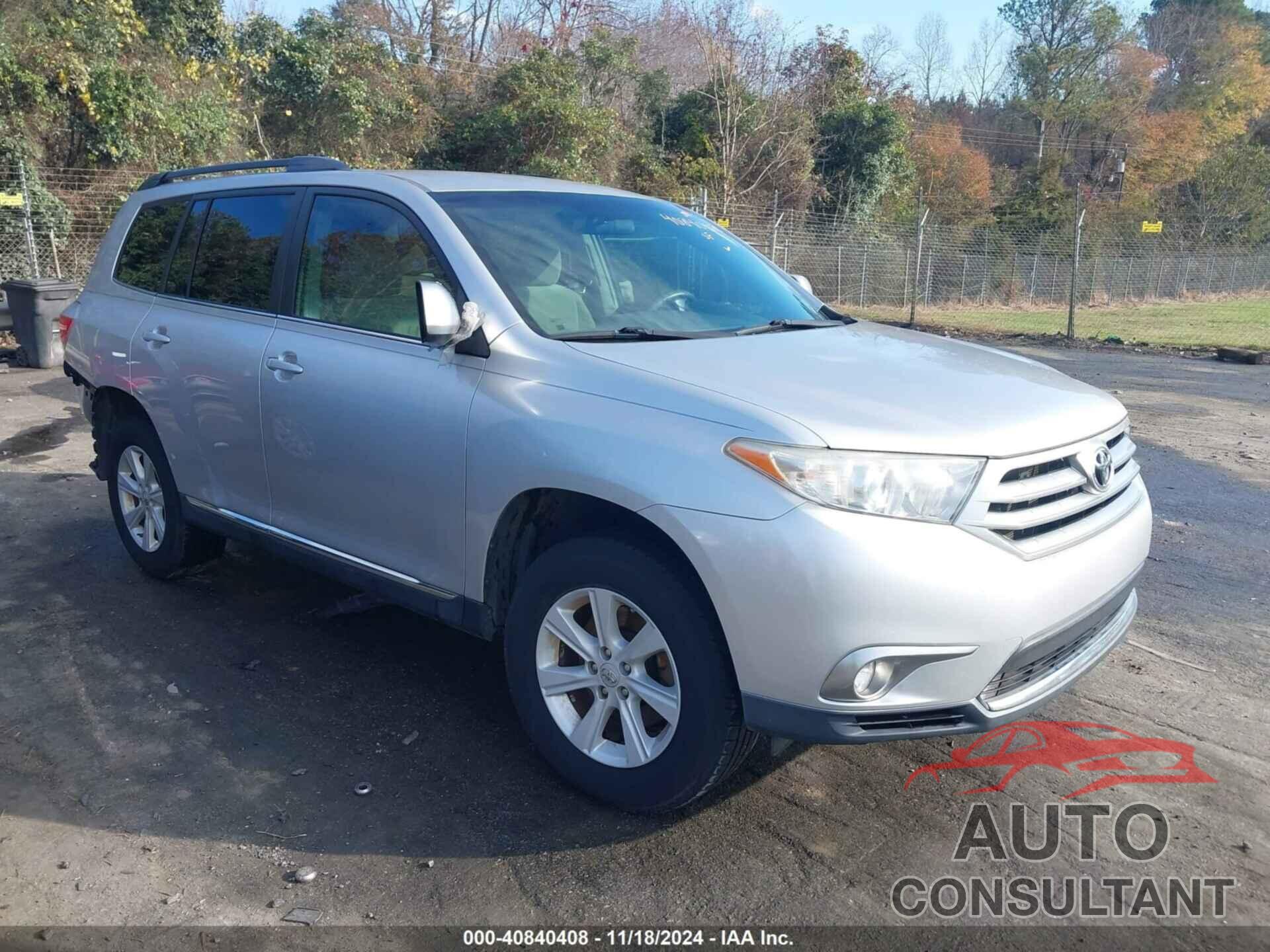 TOYOTA HIGHLANDER 2013 - 5TDZK3EH4DS110473