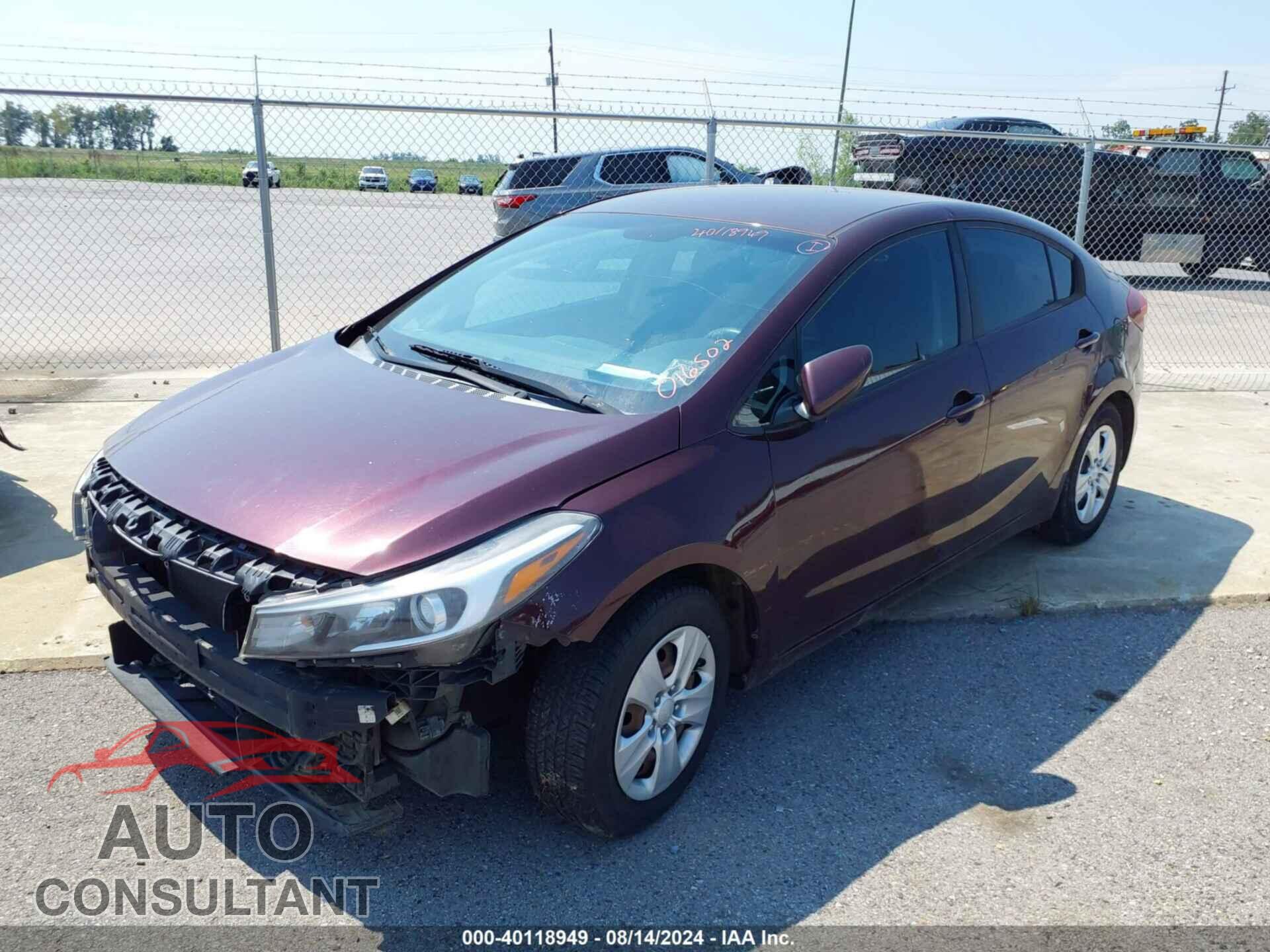 KIA FORTE 2017 - 3KPFK4A70HE016502