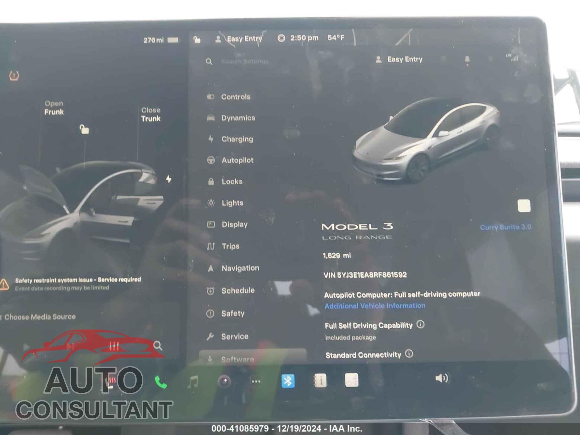 TESLA MODEL 3 2024 - 5YJ3E1EA8RF861592