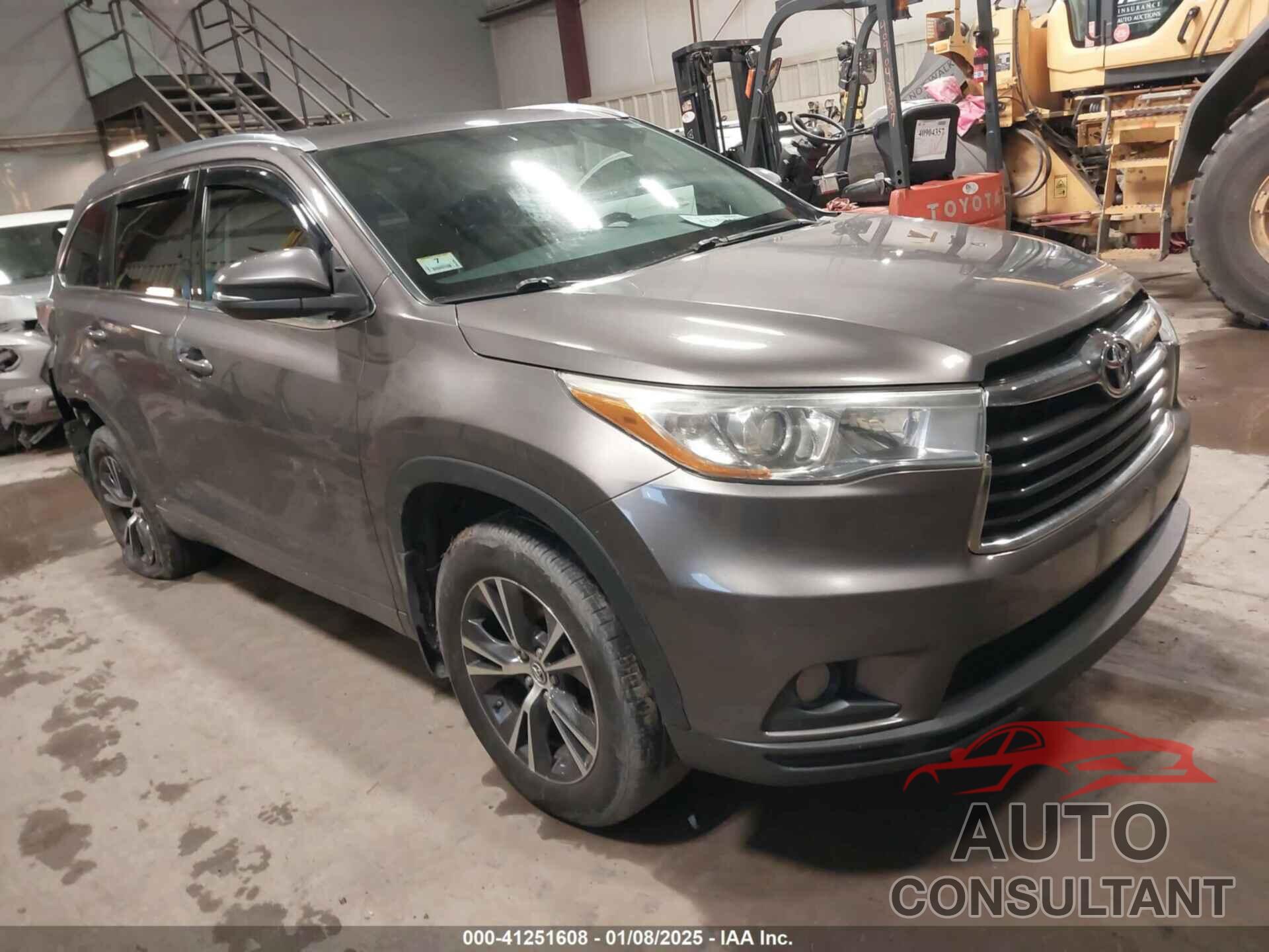 TOYOTA HIGHLANDER 2016 - 5TDJKRFHXGS502246