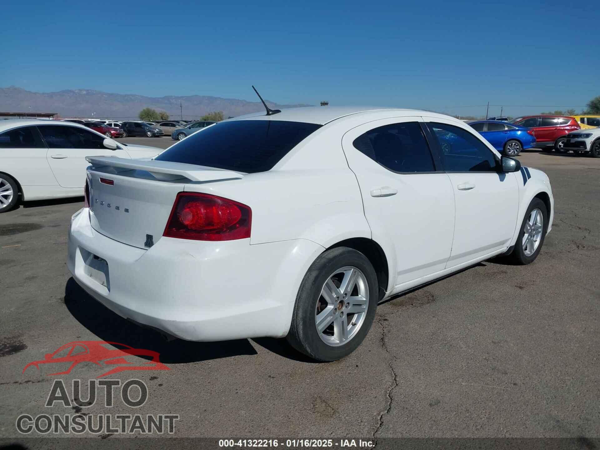 DODGE AVENGER 2013 - 1C3CDZAG0DN599545