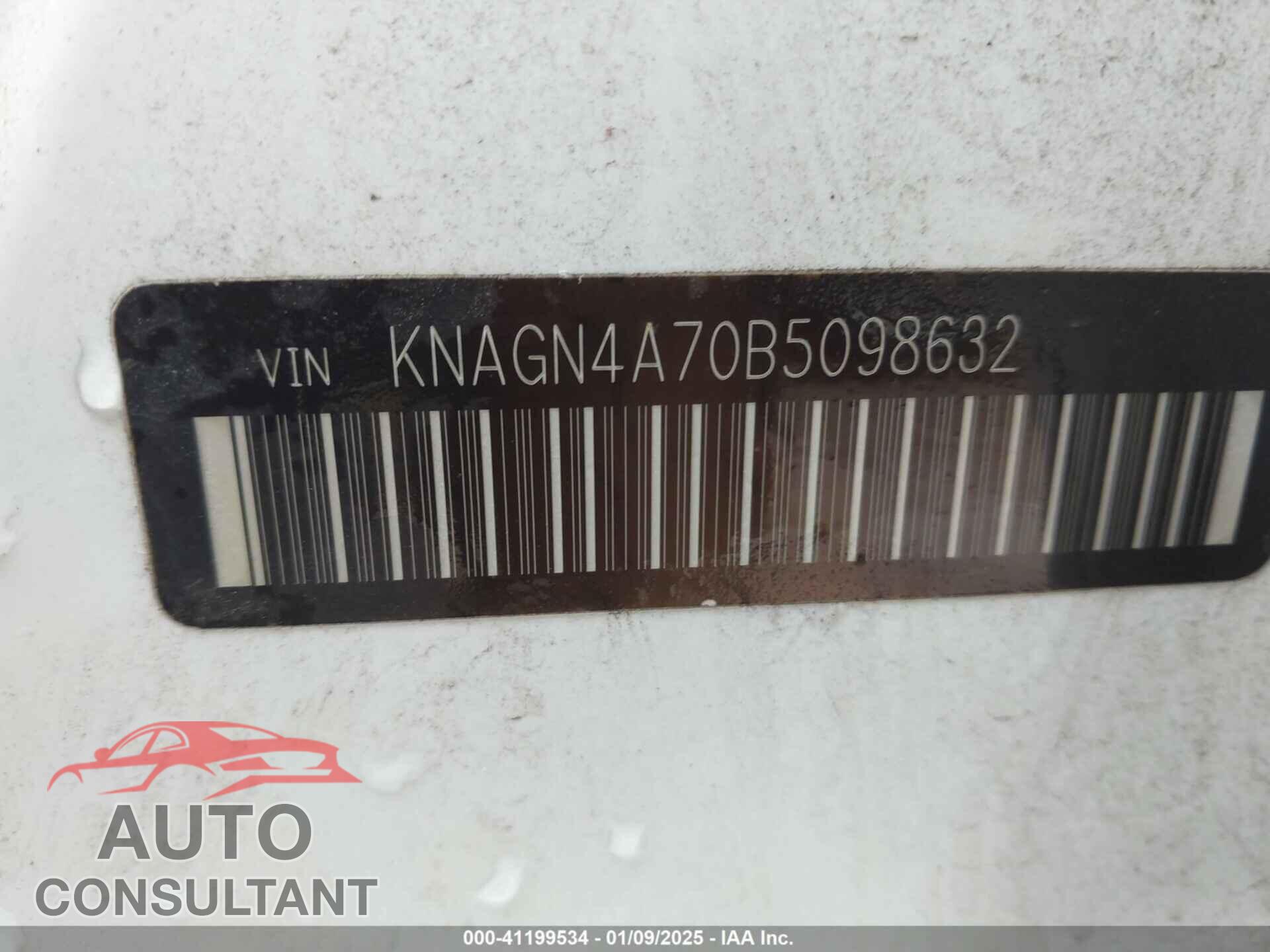 KIA OPTIMA 2011 - KNAGN4A70B5098632