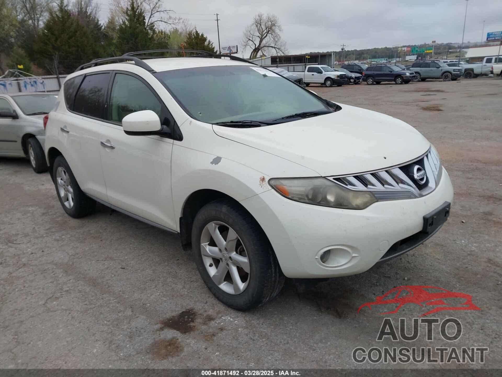 NISSAN MURANO 2009 - JN8AZ18W59W101798