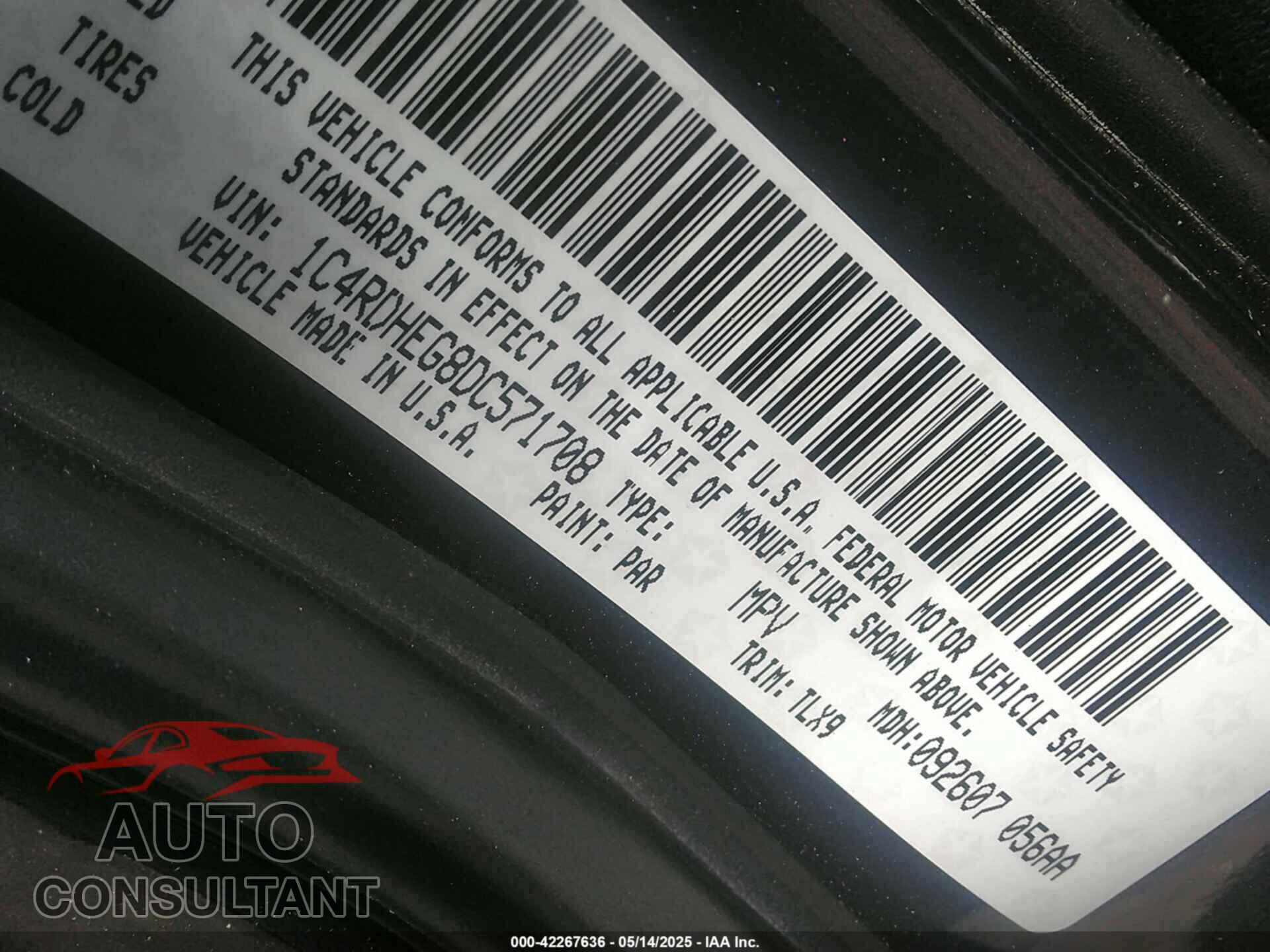 DODGE DURANGO 2013 - 1C4RDHEG8DC571708