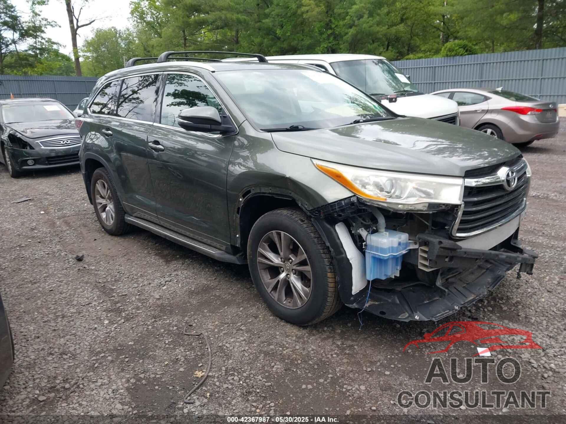 TOYOTA HIGHLANDER 2014 - 5TDKKRFH9ES016237
