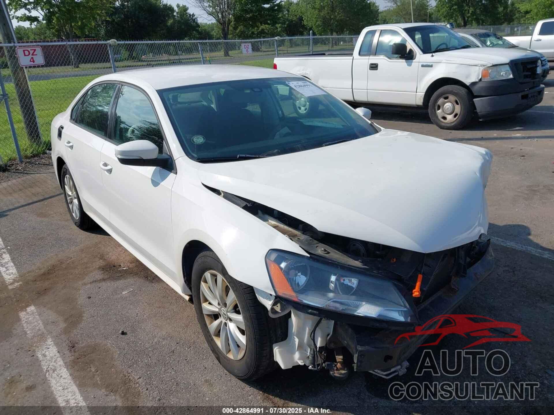 VOLKSWAGEN PASSAT 2013 - 1VWAP7A32DC022617