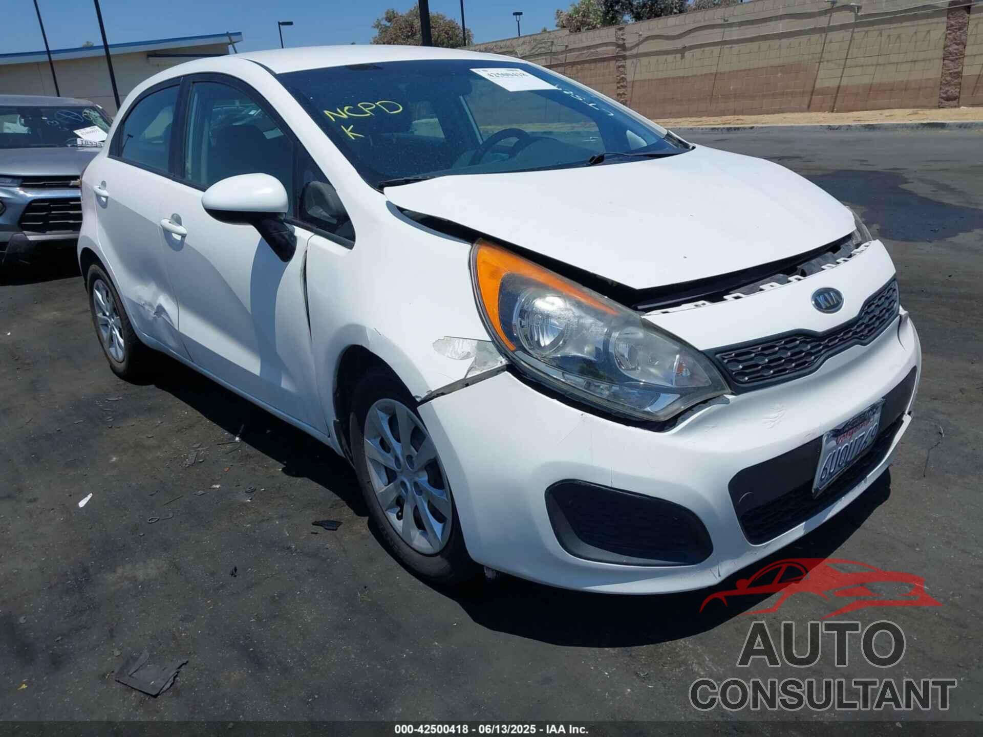 KIA RIO5 2012 - KNADM5A34C6039040