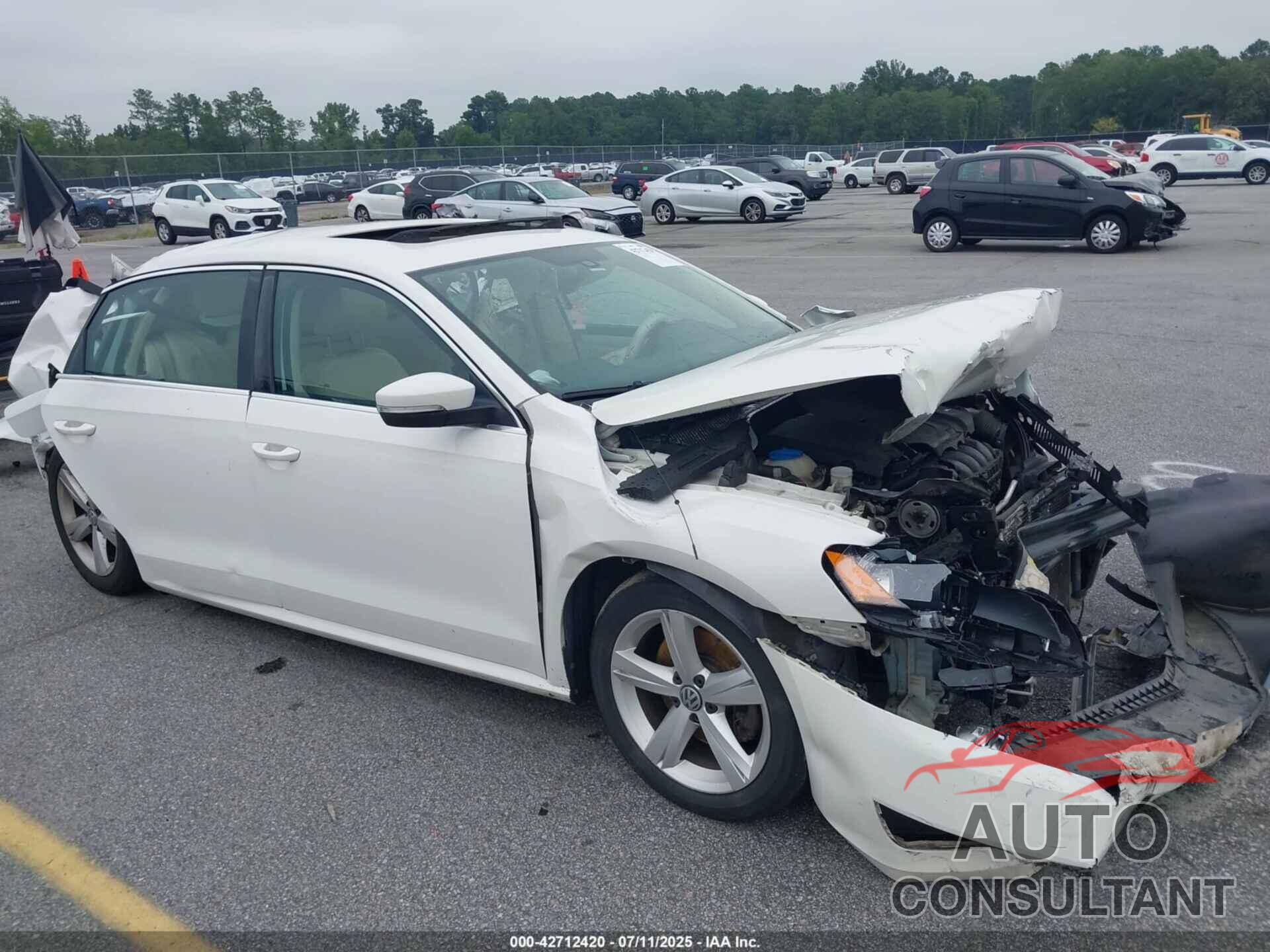 VOLKSWAGEN PASSAT 2013 - 1VWBH7A39DC053560