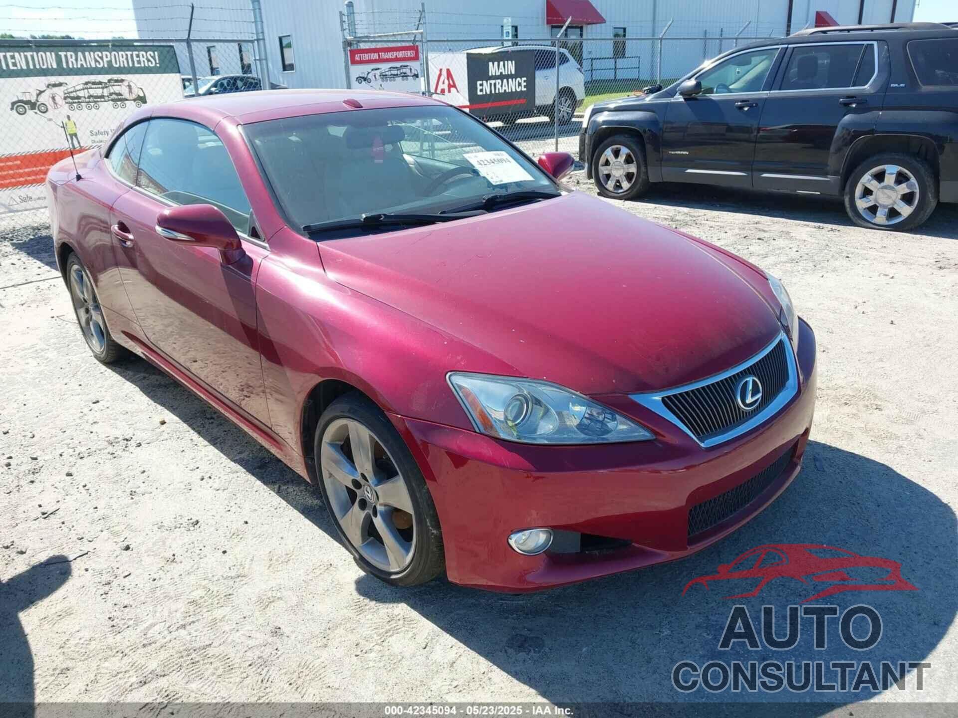LEXUS IS 250C 2010 - JTHFF2C26A2502906