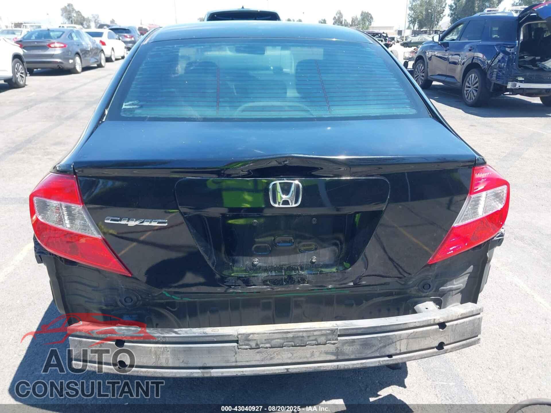 HONDA CIVIC 2012 - 19XFB2F59CE359670