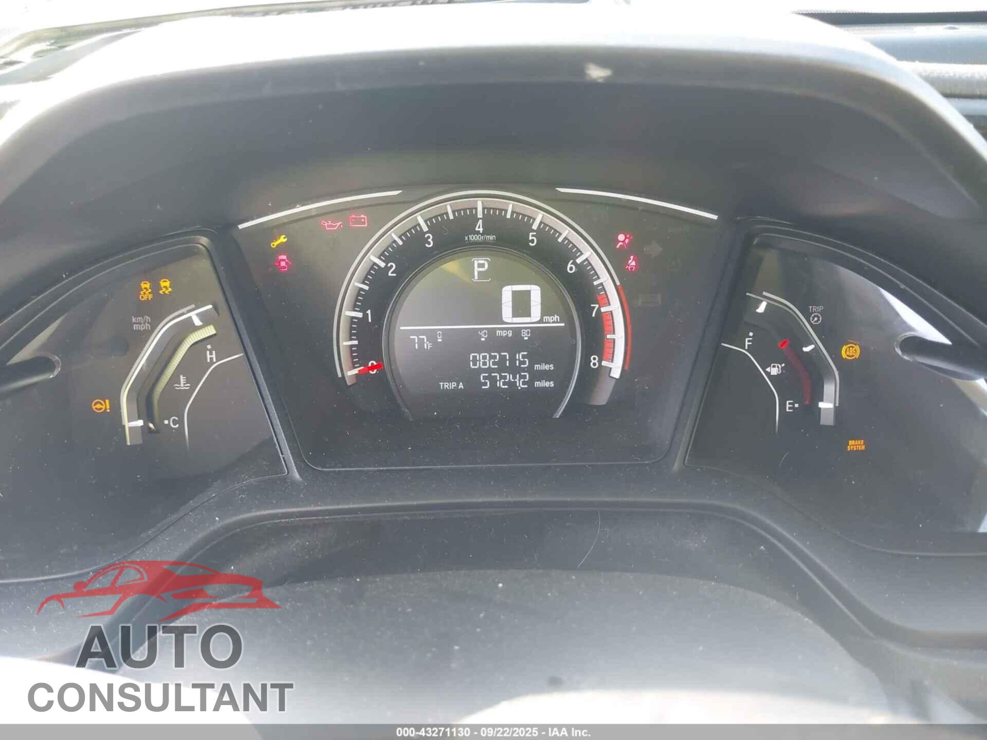 HONDA CIVIC 2017 - 19XFC2F53HE008614