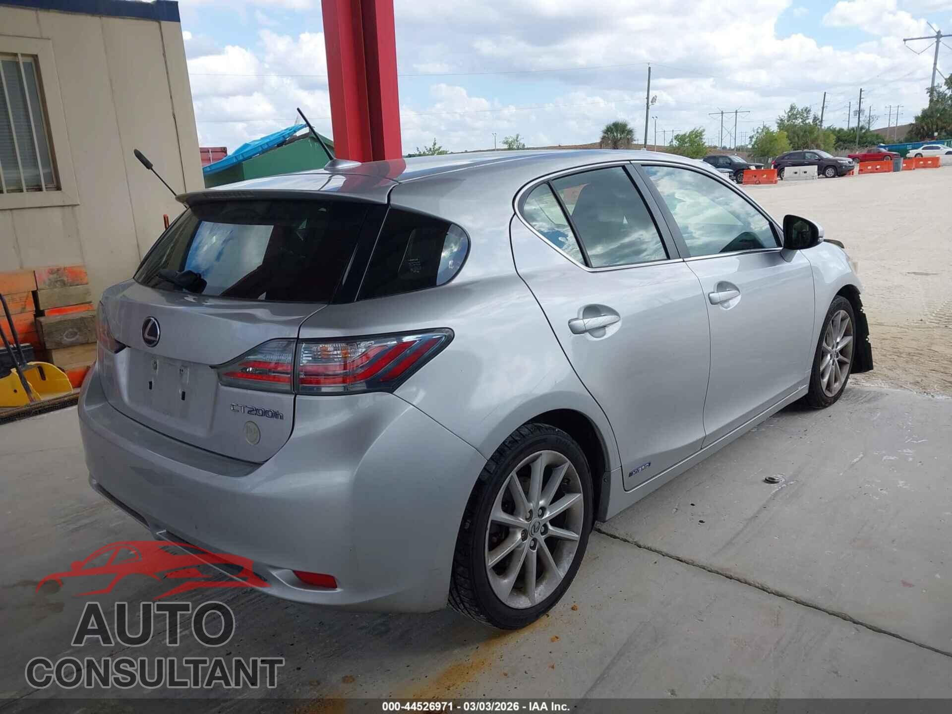 LEXUS CT 200H 2011 - JTHKD5BH2B2046450