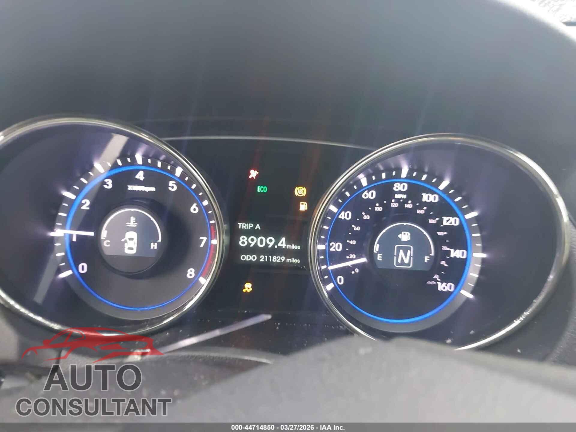 HYUNDAI SONATA 2012 - 5NPEC4AC8CH395064