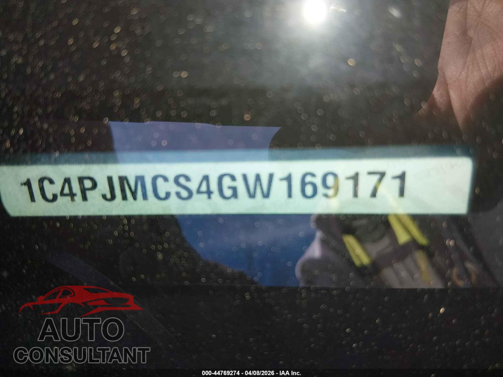 JEEP CHEROKEE 2016 - 1C4PJMCS4GW169171