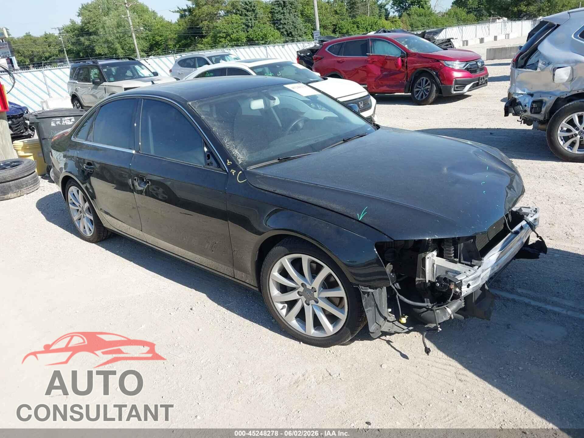 AUDI A4 2013 - WAUKFBFL5DN041654